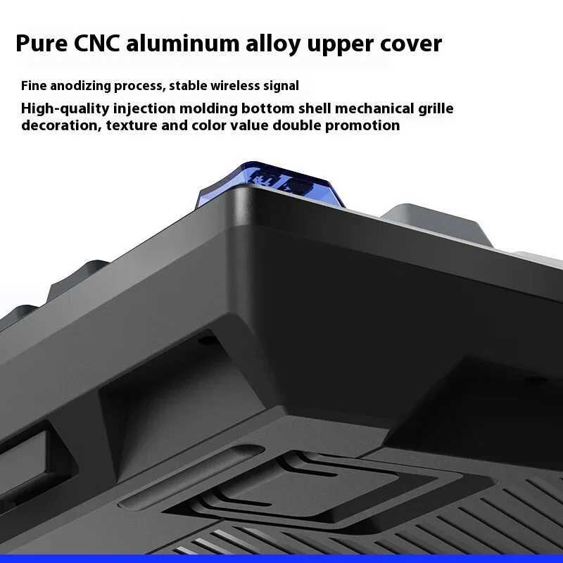 ATK Z87 Mechanical Keyboard Three Mode Semi-aluminum E-Sport Wirelesss Gaming Keyboard Hot Swap Gasket RGB Pc Gamer Office GiftsM240715