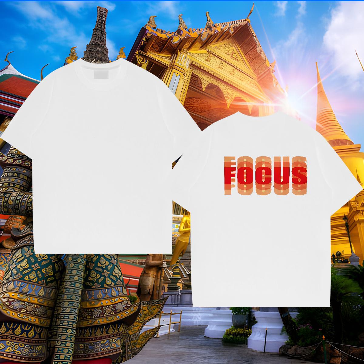 Designer T shirt letter Tops Tees 100% Cotton 230g Anime Printing Street Wholesale Customized Print Breathable Short Sleeve Mens Tshirts