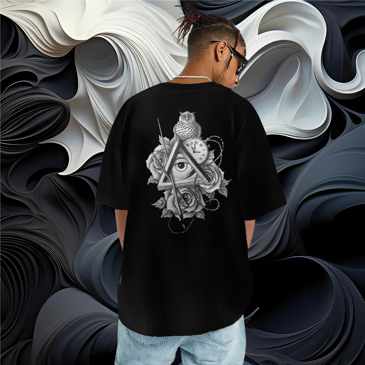 New Arrival T Shirt For Man eye of the devil Tees 230g 100% Cotton Summer Casual Comfortable Plus Size Custom Short Sleeve O-Neck Couples T Shirts