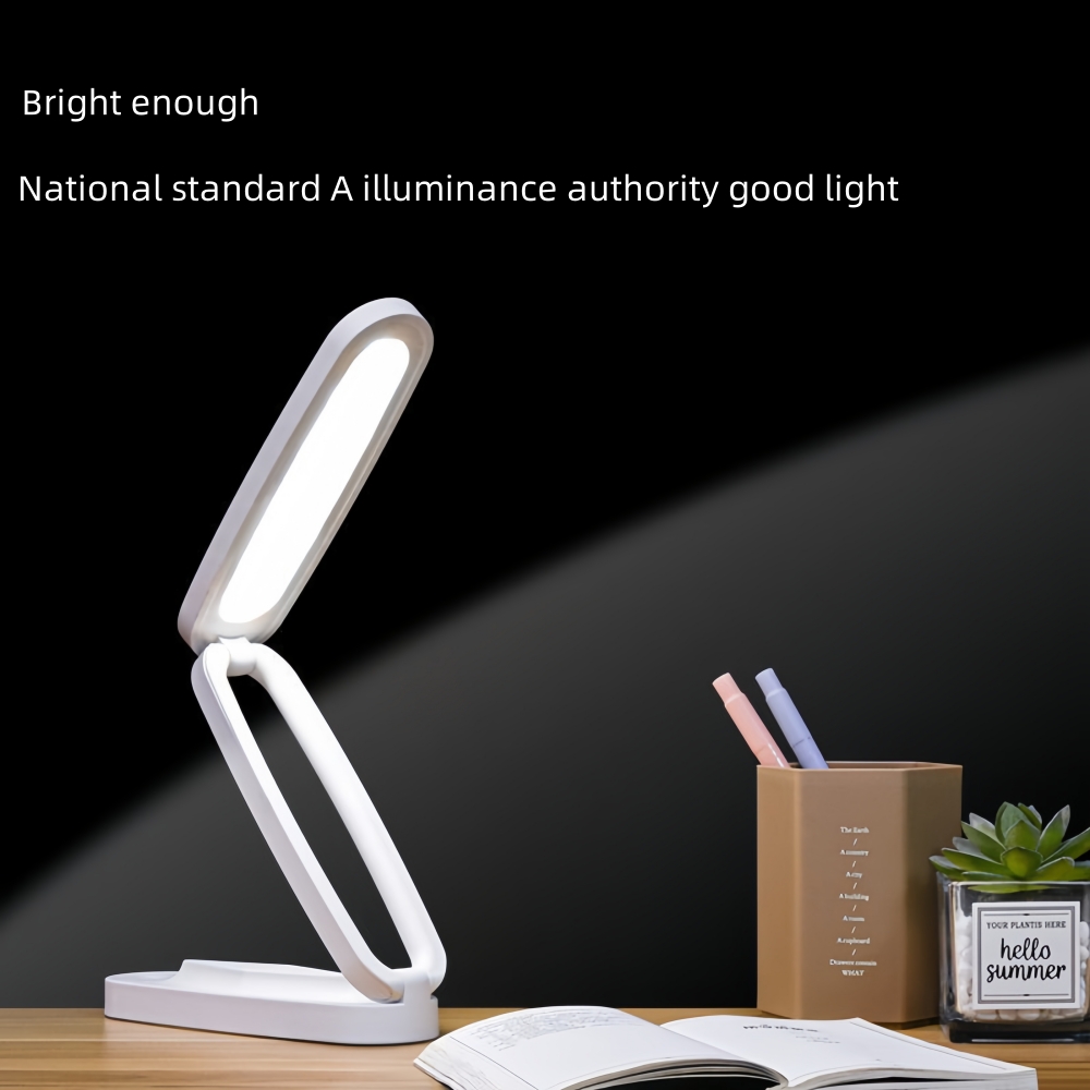Eco-Friendly LED Student Study Lamp - Durable Foldable Design with USB Charging for Home & Office Use