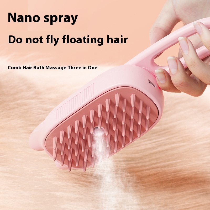 Multi-Functional Pet Supplies Electric Brush - Detangling and Steaming Solution for Furry Friends