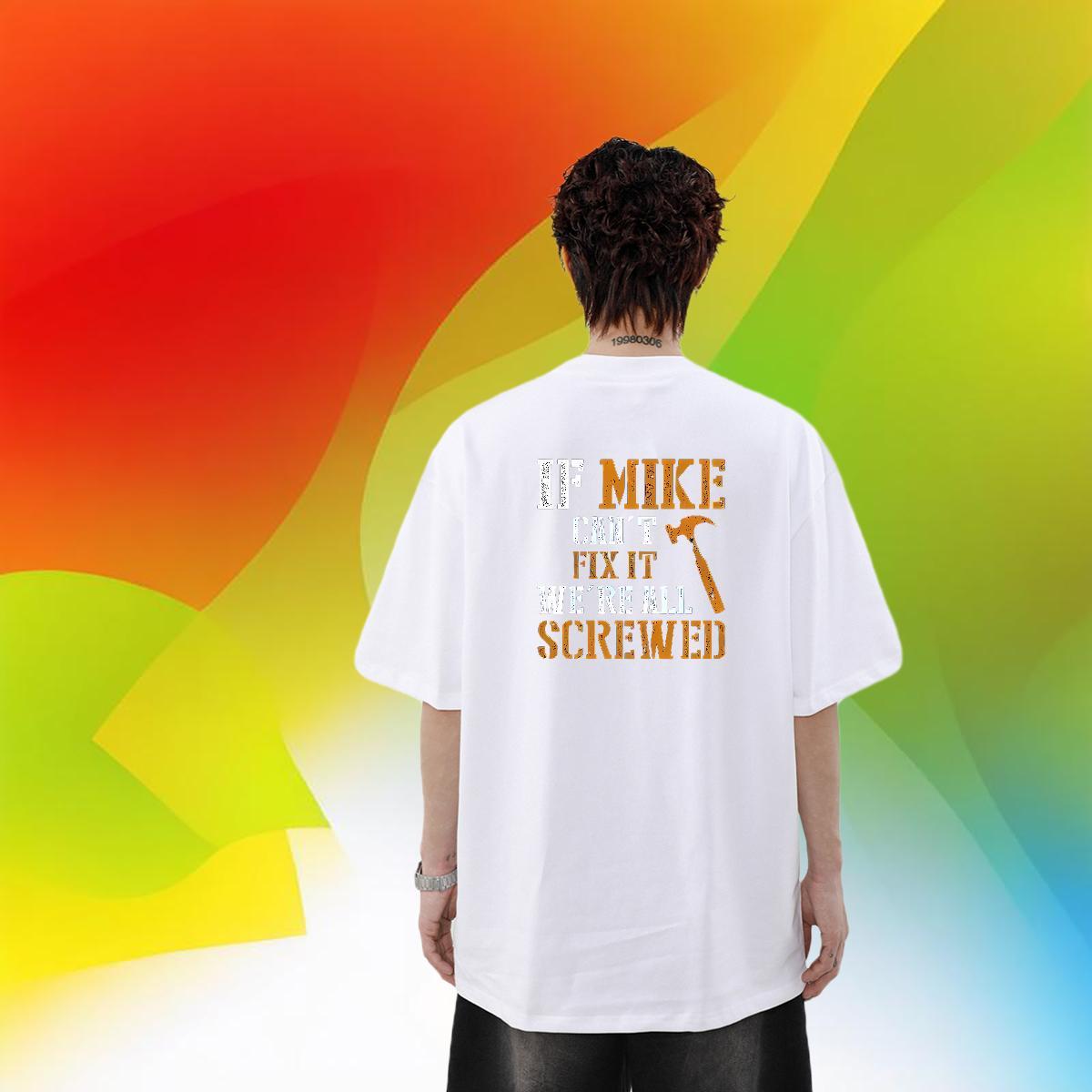 Fashion Casual T-Shirts for Men letter Tees 230g 100% Cotton Anime Printing Street Cool Black White Breathable Crew Neck Tshirt for Man Woman