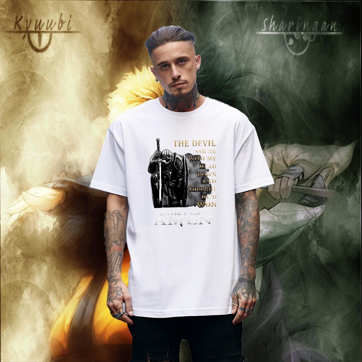 Custom T-Shirts for Men letter Clothings 230g Pure Cotton High Street Hip Hop Designer DIY Logo Oversized Crew Neck Tshirt for Man Woman