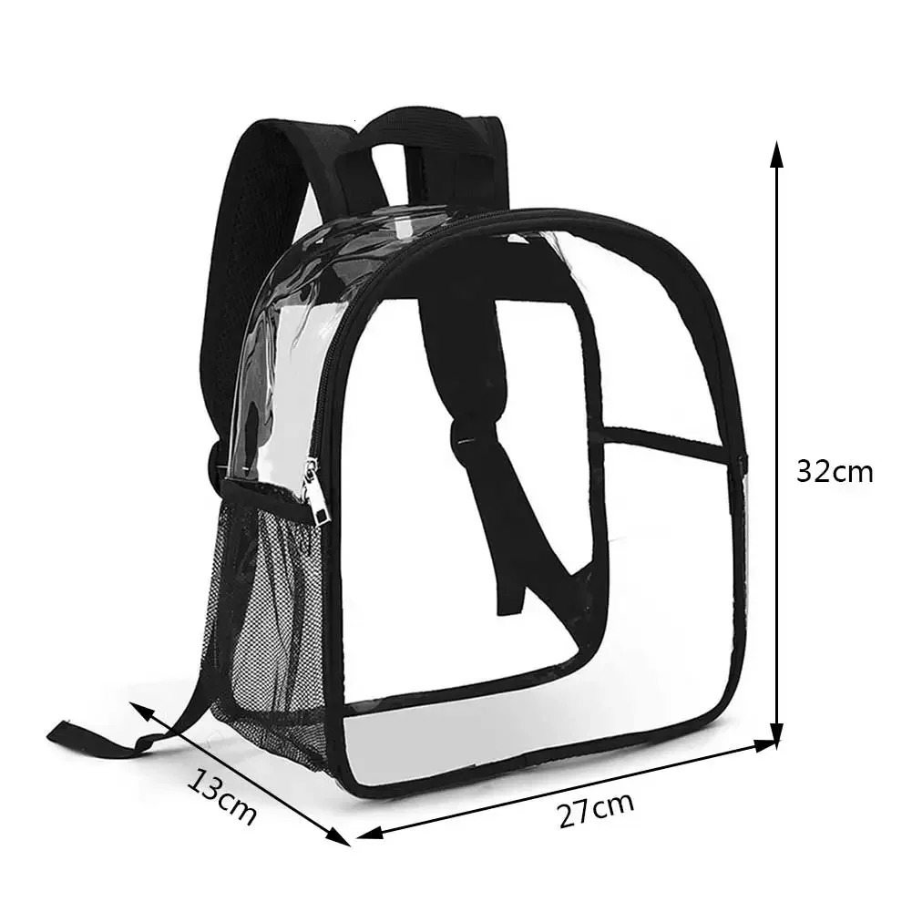Clear Backpack Stadium approves transparent mini backpacks for mens music concerts sports festivals venue 240807