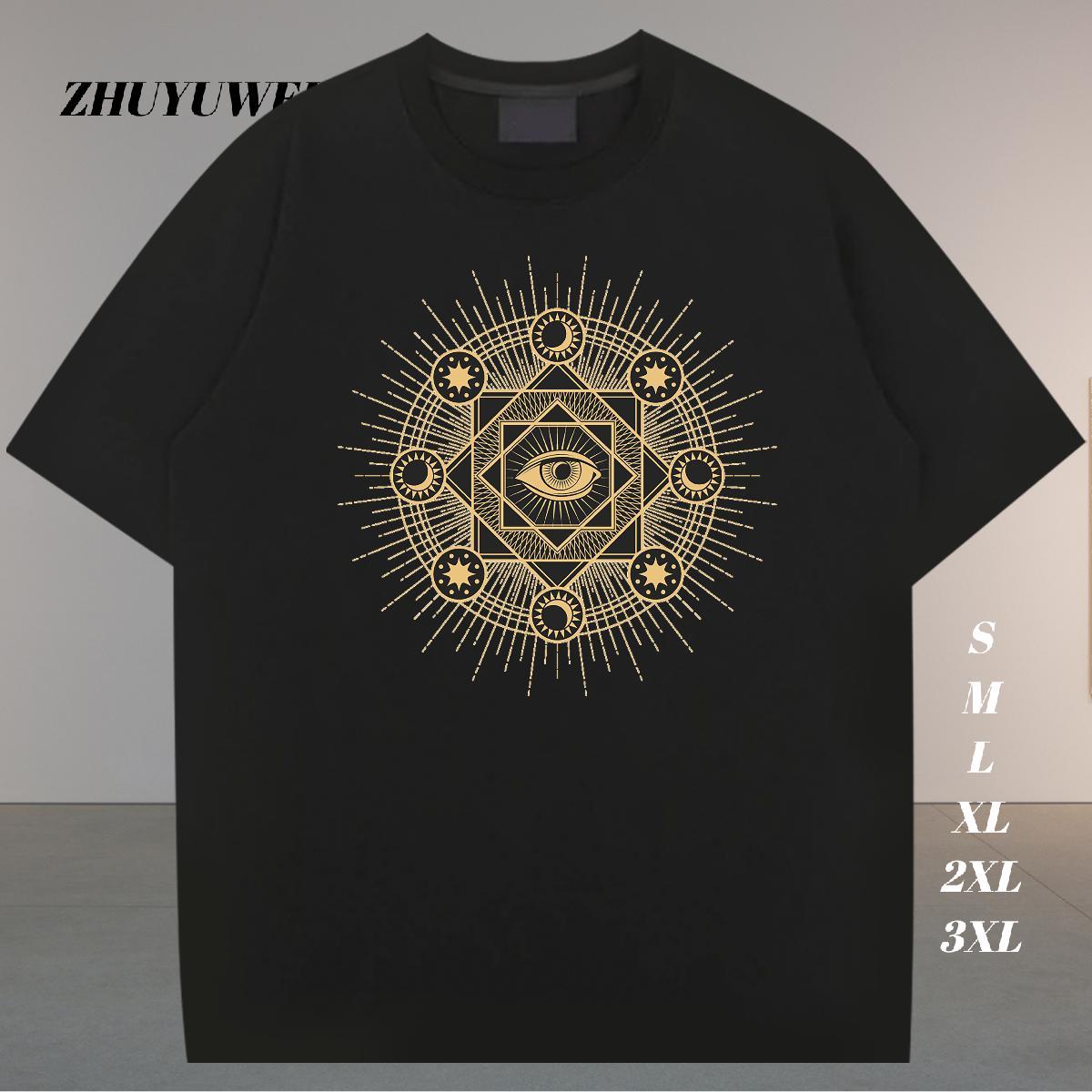 Custom Man T Shirts eyes Tshirts 230g Pure Cotton Summer Casual TOP Quality Oversized 3XL 4XL Breathable Short Sleeve Men Tops Tees