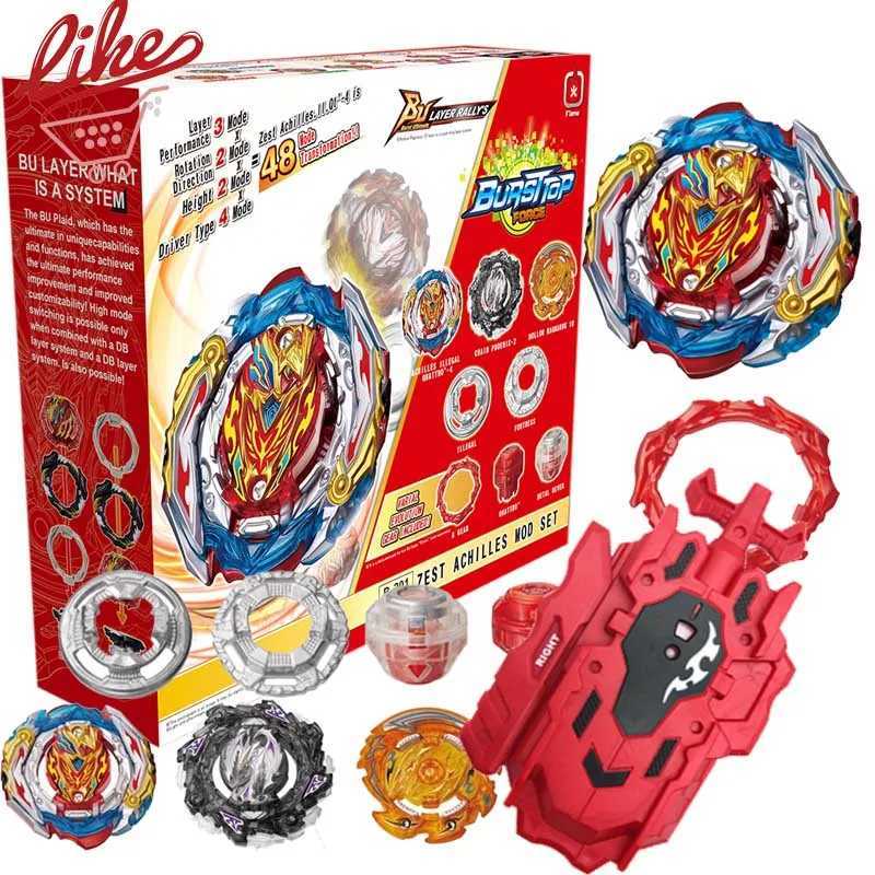 Laike DB B-201 Zest Achilles Customize Set Spinning Top B201 Bey with Custom Launcher Box Set Toys for Children Y240803