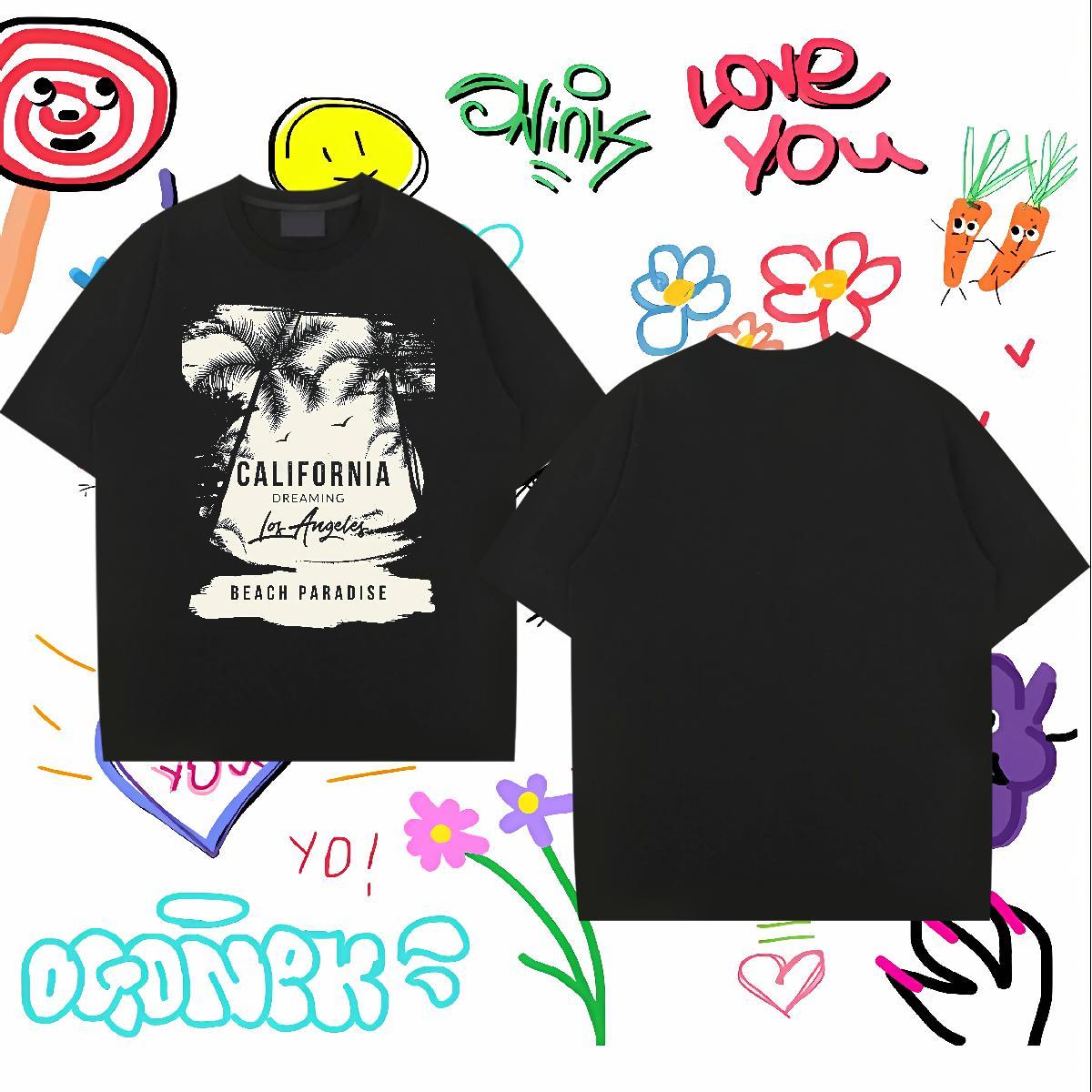 Fashion Designer T-Shirts tree Tees Shirts 230g Pure Cotton Spring Summer Loose White Plus Size Breathable Soft Men Tops Tees