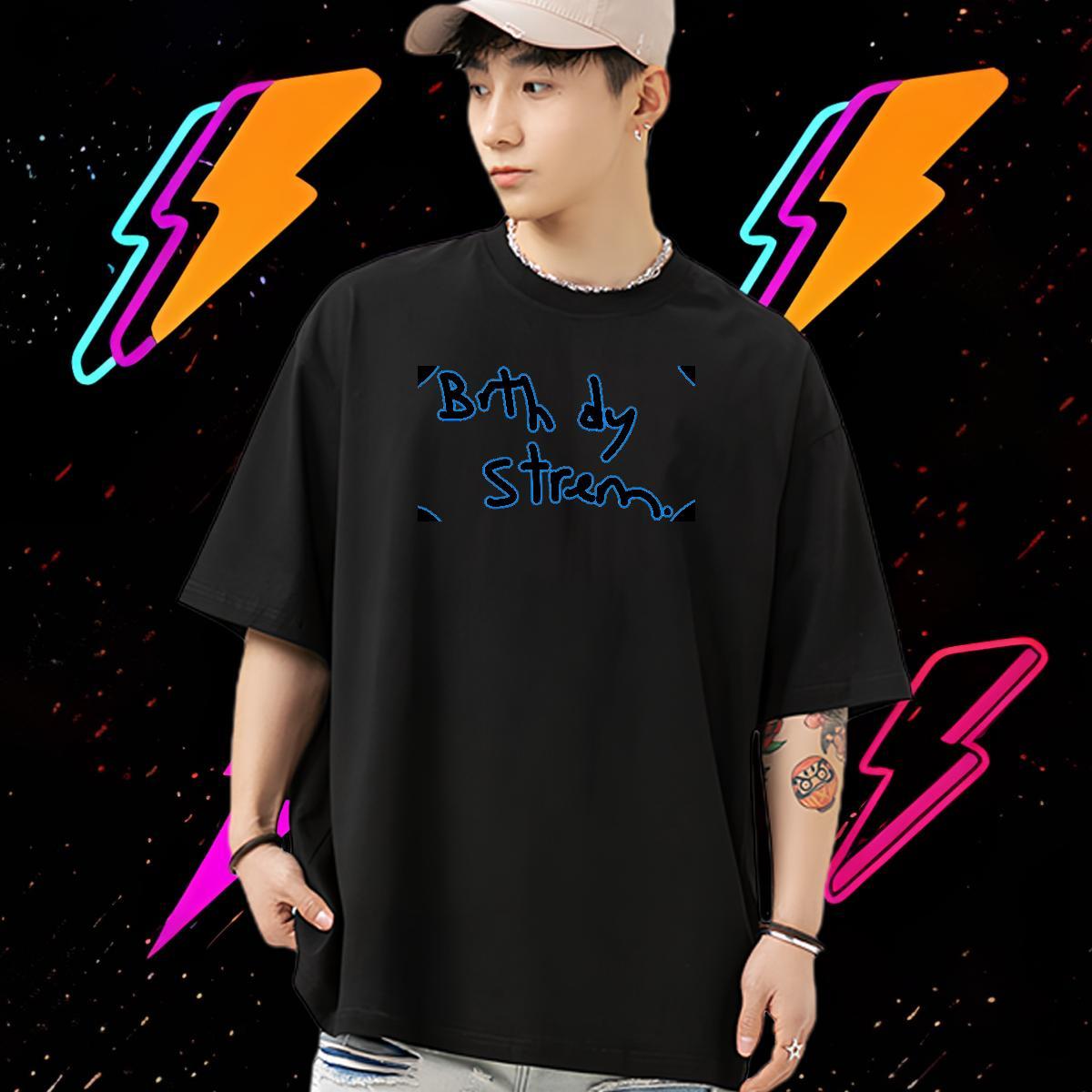 Customized T Shirts Men letter Clothings 230g Pure Cotton Daily Outfit Unisex Custom Anime Breathable Short Sleeve Tshirt for Man Woman