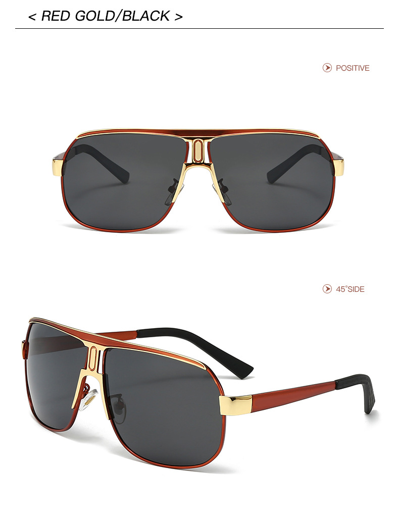 With Box Set Vintage Square Photochromic Polarized Sunglasses Men Change Color Sun Glasses Anti-glare Driving Sunglasses