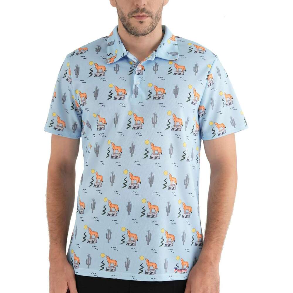Fashion Mens Polo shirt Golf Shirts for Men Crazy Funny Hawaiian Print Shirt Polos shirts tshirt Casual tops summer clothes Short ventilate