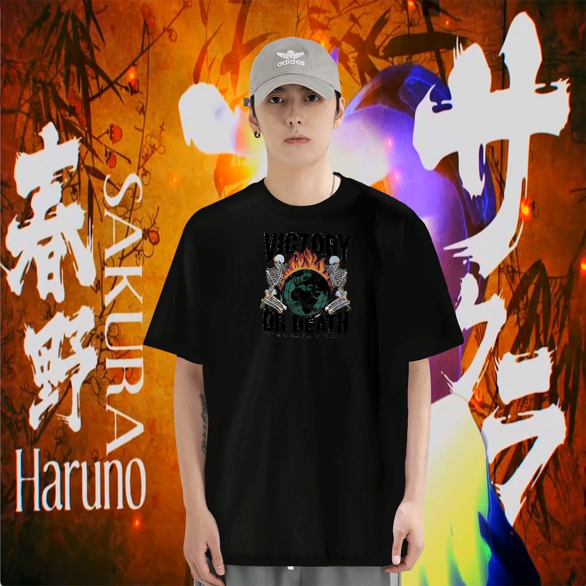 Fashion New T shirt skull Polos 230g 100% Cotton Sport TOP Quality Anime Breathable Crew Neck Tshirt for Man Woman