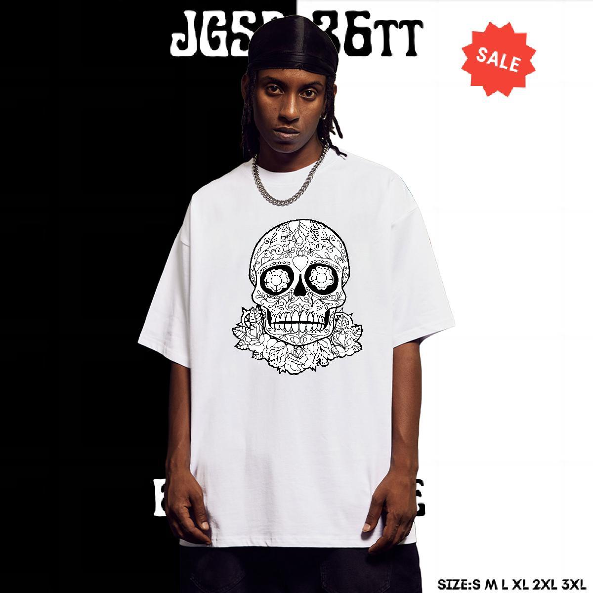 DIY T Shirts Men flower Tees 100% Cotton 230g Spring Summer Brand Graphic Breathable Short Sleeve Men Tops Tees