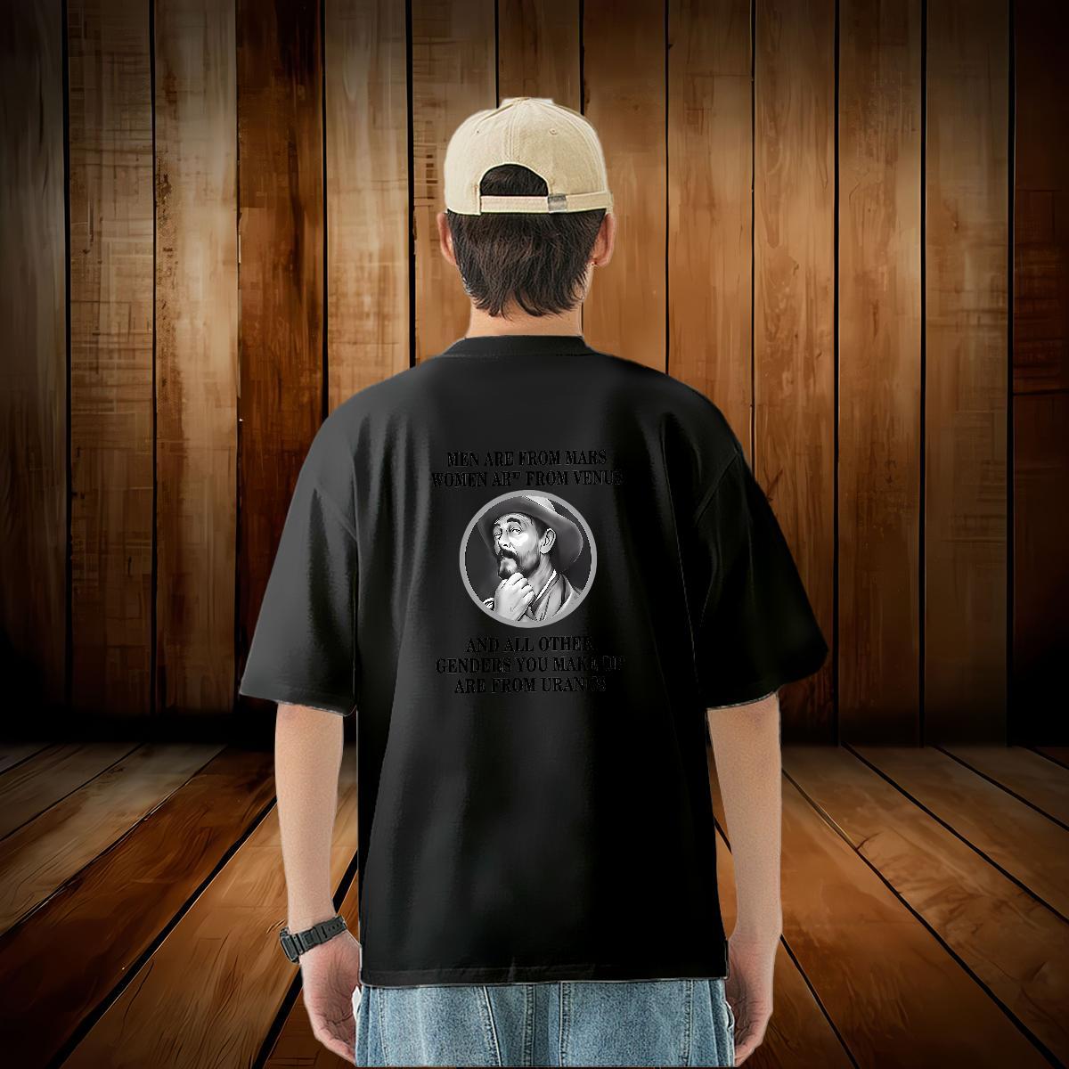 Classic Casual Men T Shirts letter Tops Tees 230g 100% Cotton Anime Printing Street Designer DIY Breathable Men Tees