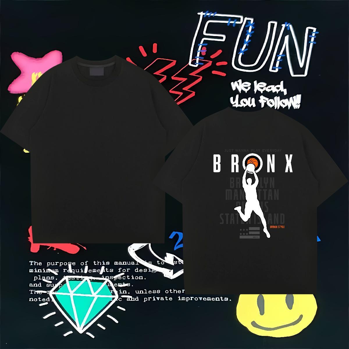 New T shirt letter Clothes 230g Pure Cotton High Street Hip Hop Wholesale Cartoon Printing L-4XL Round Neck Short Sleeve Men Tshirts