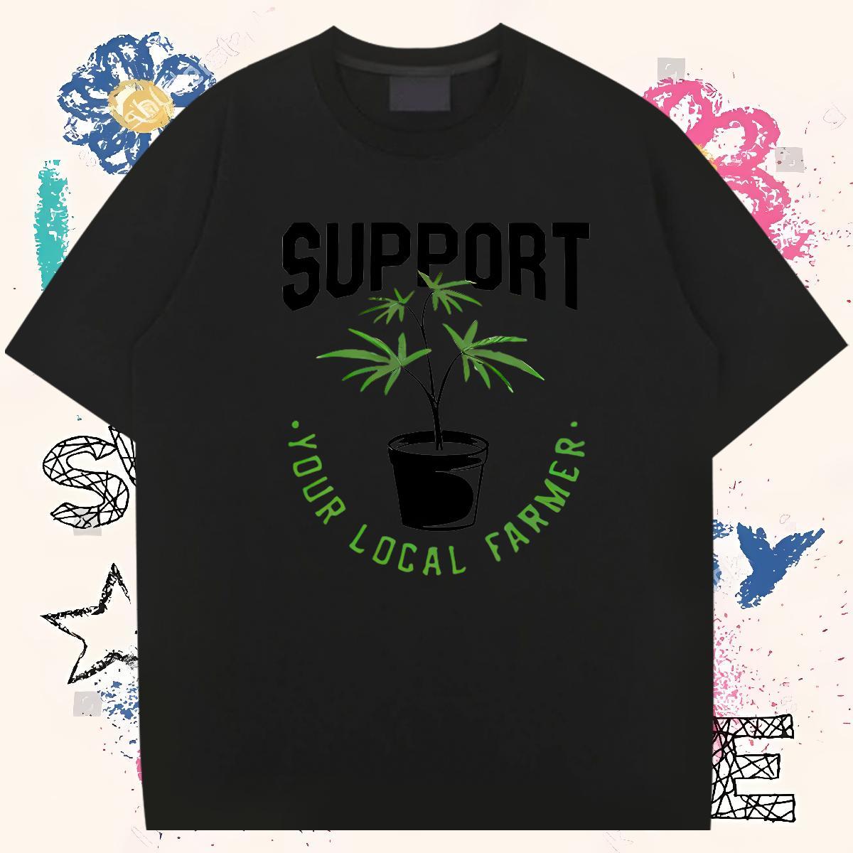Fashion Casual T Shirts Men letter Tshirts 230g 100% Cotton Street Wear TOP Quality Plus Size Custom Short Sleeve Soft Tshirt for Man Woman