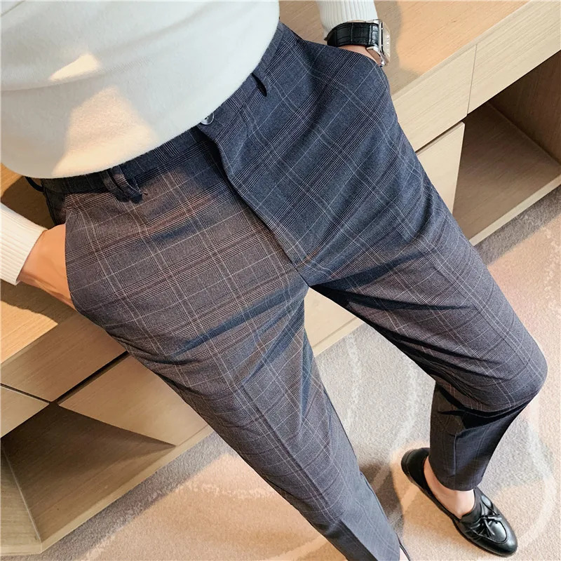 Wedding Dress Pants for Men Business Suit Pant Casual Slim Formal Pantalon Costume Trousers Plus Size 2938 240806