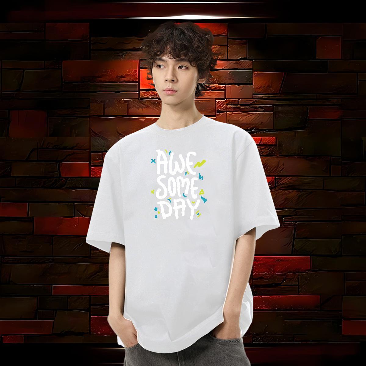 2024 Designer T-Shirts letter Clothes 100% Cotton 230g Sports Casual Cool Oversized Breathable Short Sleeve Mens Tshirts