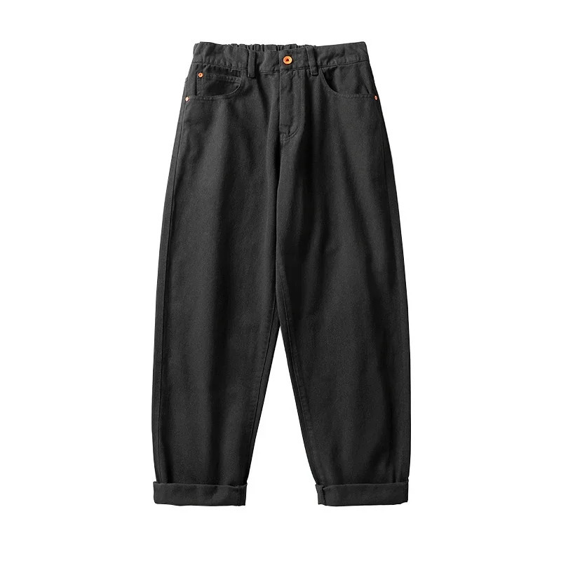 TFETTERS Autumn Khaki Cargo Pants Men Casual Straight Leg Mid Rise Baggy Cotton Japan Style Streetwear 240806