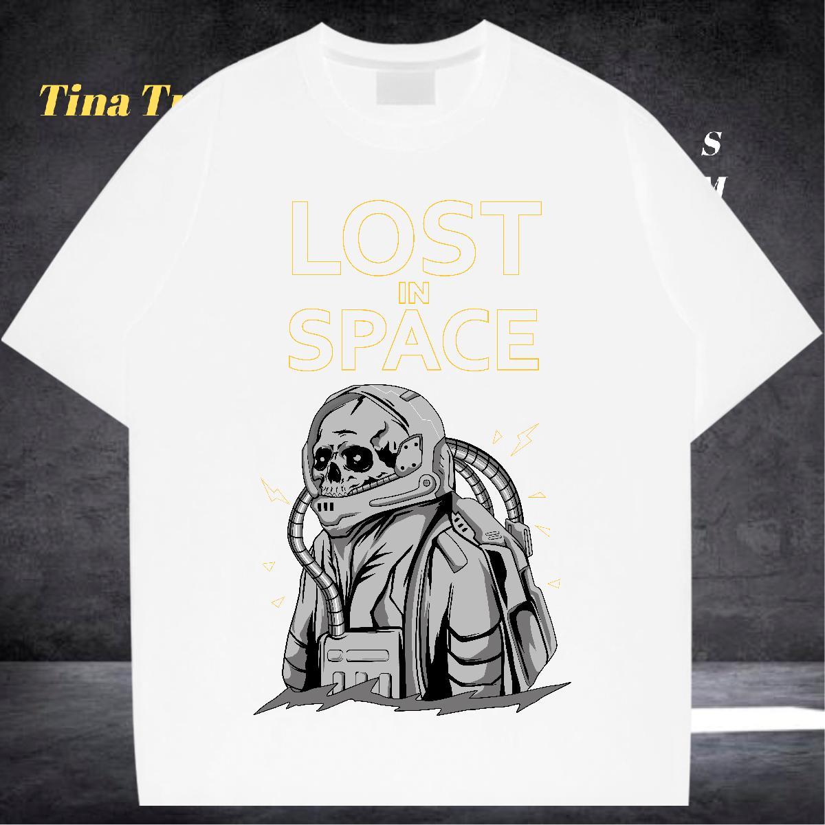 Fashion Casual T-Shirts for Men skull Tops Shirt 100% Cotton 230g Street wear Hip Hop Soft Plus Size Custom Breathable Soft Tshirts