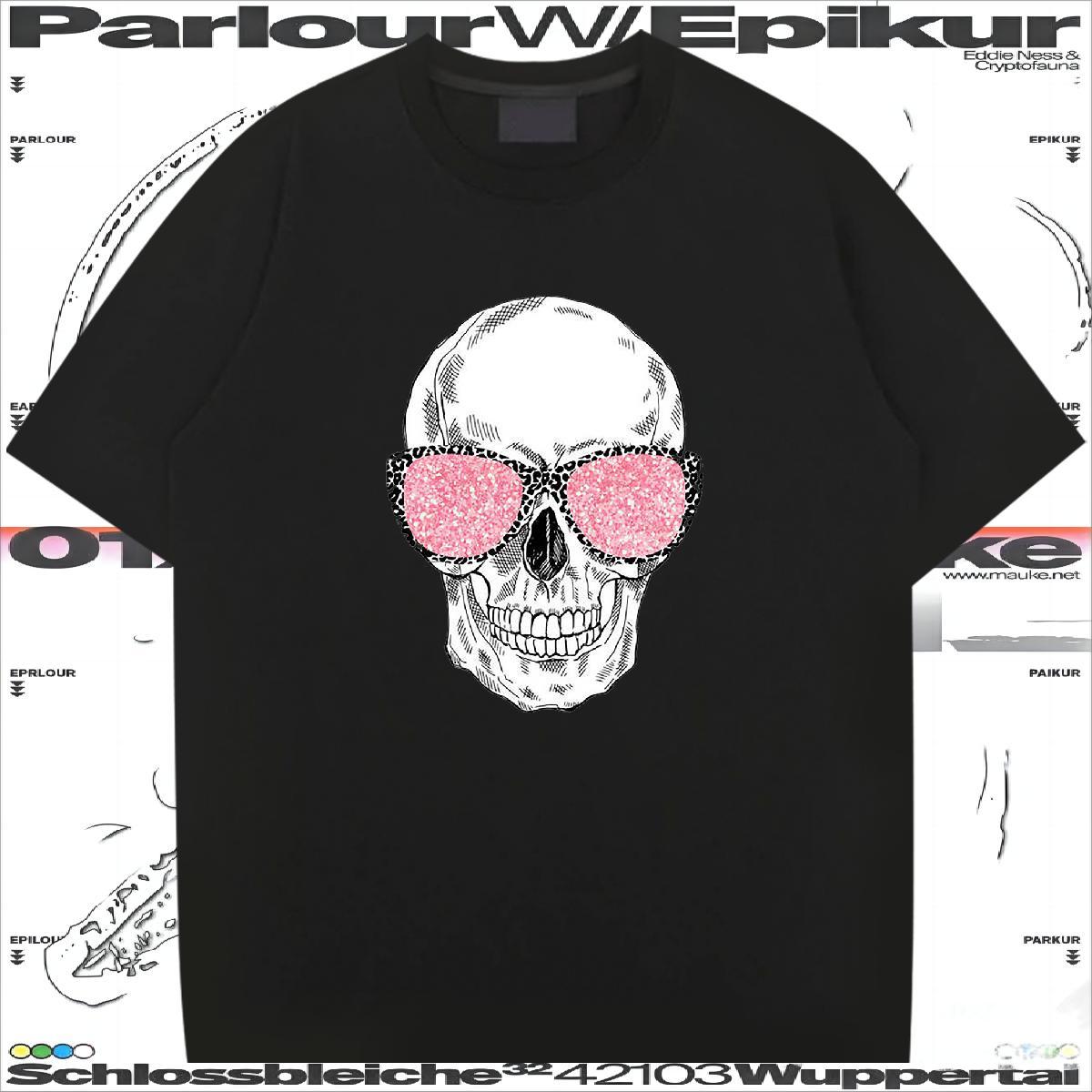 DIY Customized T shirt skull Tops Shirt 100% Cotton 230g Street Cool Design Custom Print Plus Size Breathable Short Sleeve Couples T Shirts