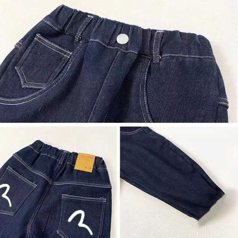 Jeans Boys Jean Pants Long Trousers Cotton 2024 Cool Spring Autumn Babys Kids Pants High Quality Childrens Clothing