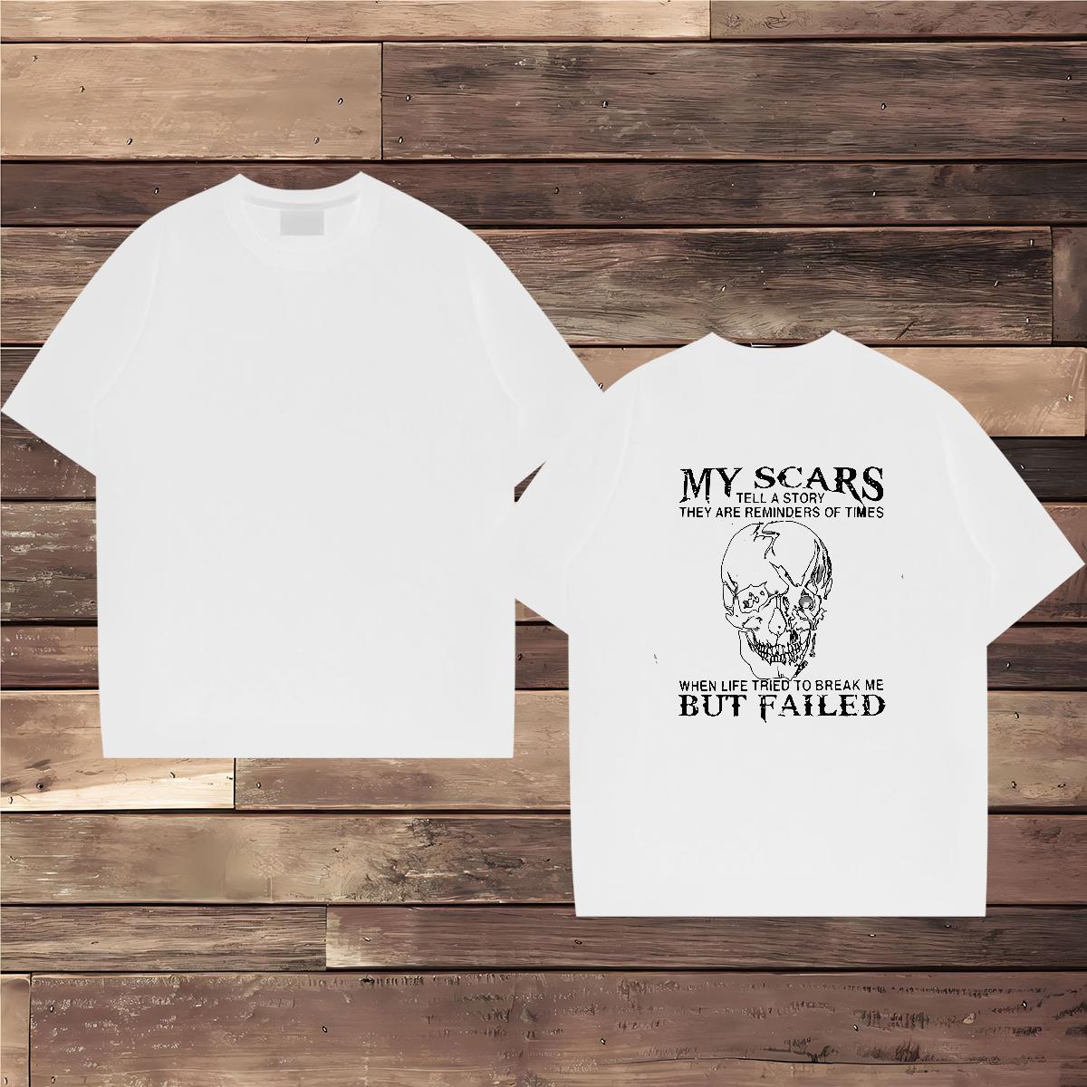 New T Shirt For Man skull Wear 230g Cotton Sports Casual Wholesale Cartoon Print Breathable Soft Men Tees