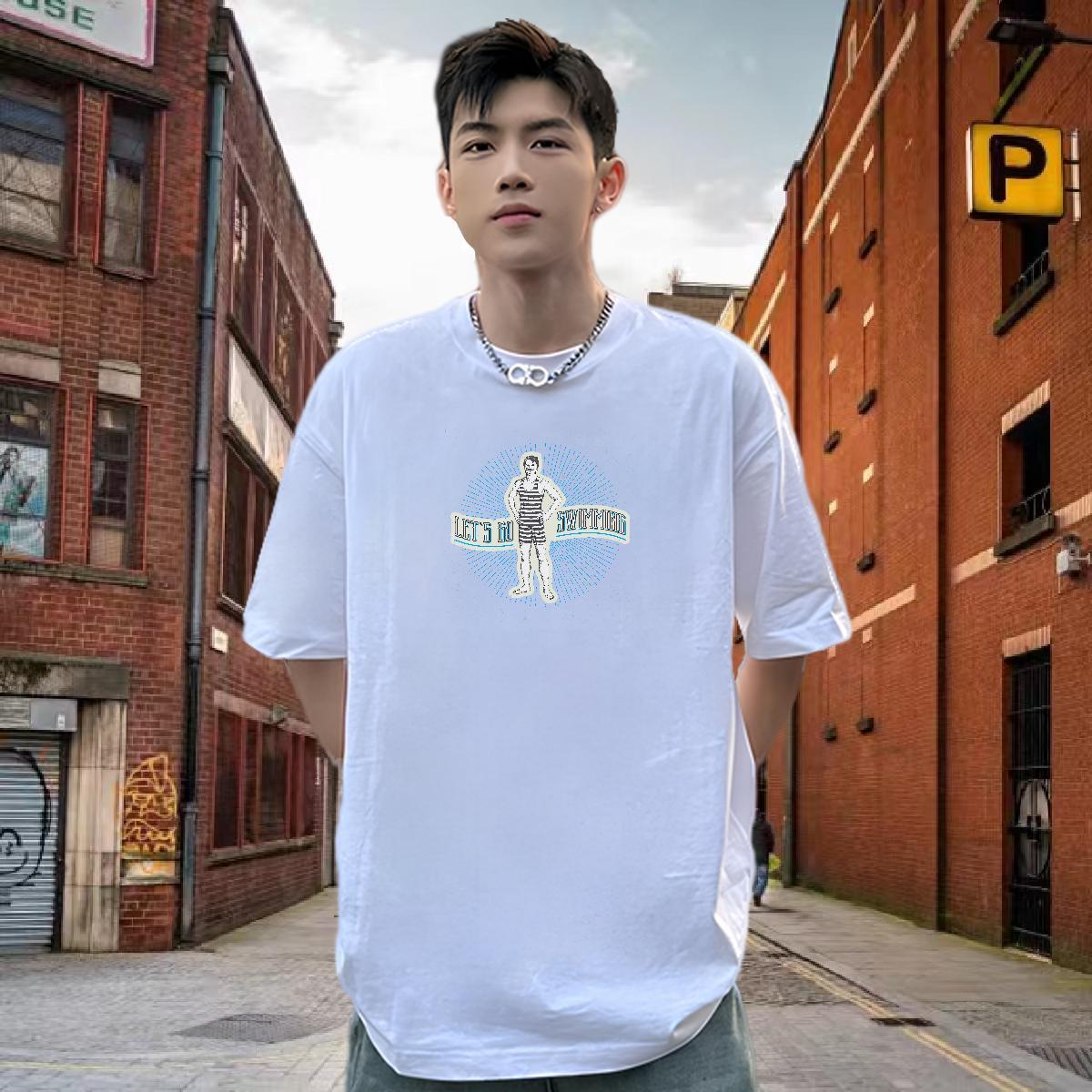 Stylist T shirt character Tee Shirt 230g 100% Cotton Outdoor Unisex Anime Breathable Tshirt for Man Woman