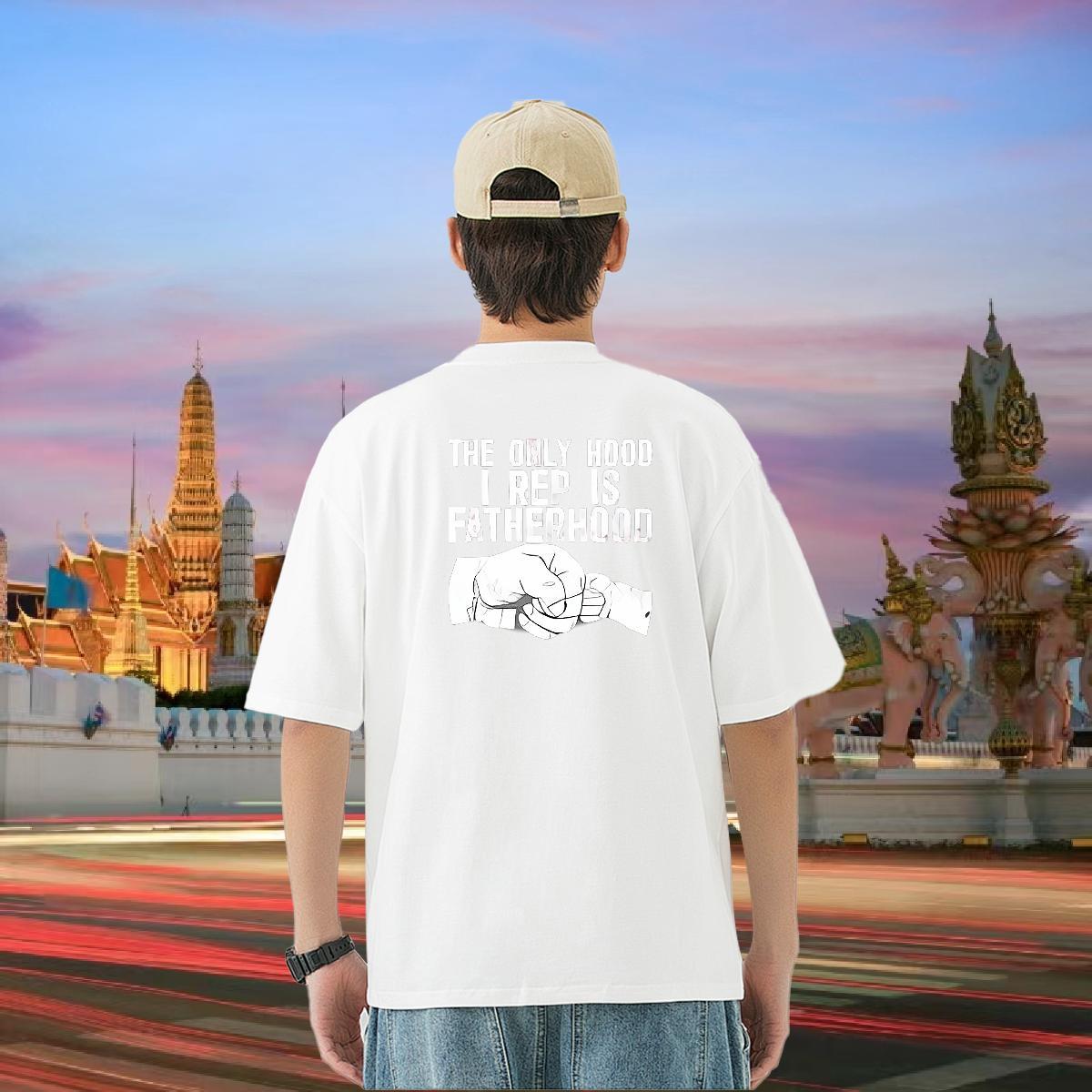 Classic Man T Shirts hands Tops 230g 100% Cotton Sports Casual Cool DIY Logo Oversized Crew Neck Breathable Couples T Shirts