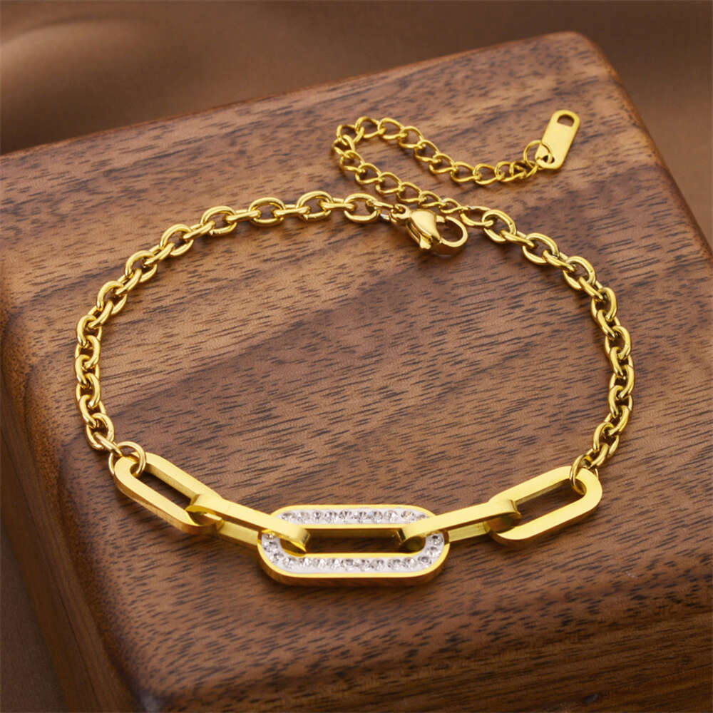 Hot selling titanium steel non fading thick chain bracelet, simple, fashionable, versatile, light , high-end bracelet accessory