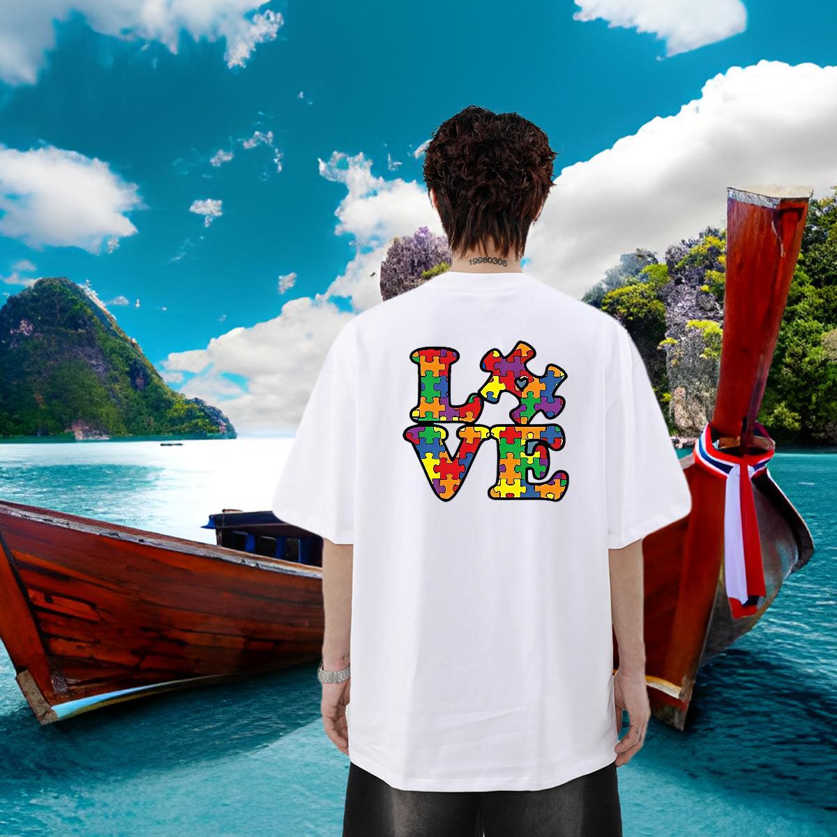 Stylist T Shirt For Man letter Tee Shirt 230g Pure Cotton Anime Printing Street Loose Fit Custom Printing O Neck Short Sleeves Couples T Shirts