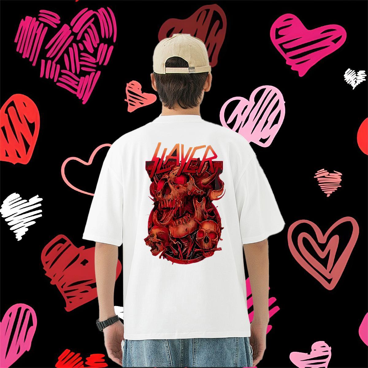 Fashion T-Shirts skull Top Tees 100% Cotton 230g Street wear Hip Hop TOP Quality Black Oversized Short Sleeve O-Neck Men Tshirts