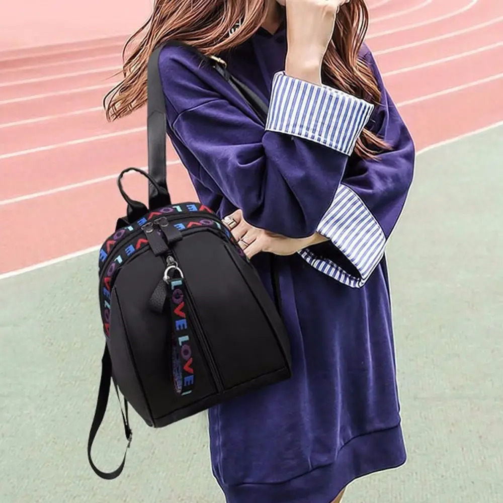 Womens Mini Backpack Oxford Shoulder Bag Teen Girls Multi functional Phone 240807