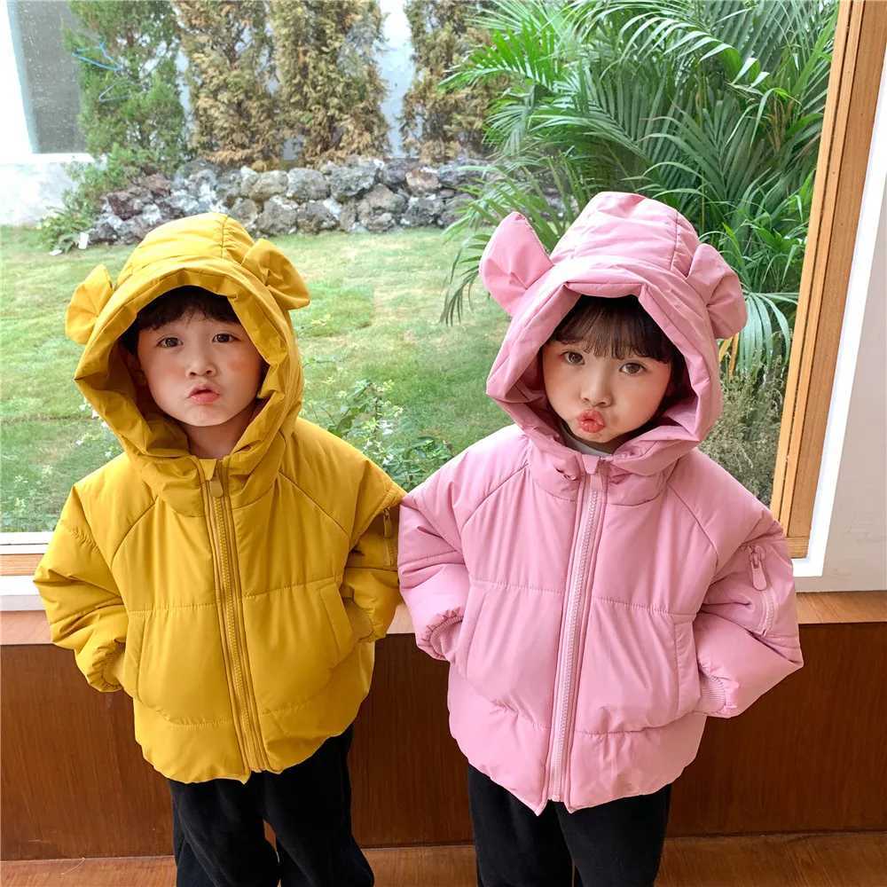 2023 Winter Clothing Childrens Coat Cotton Clothing Korean Boys and Girls Thick Windproof Jacket Warm Jacket X2411151