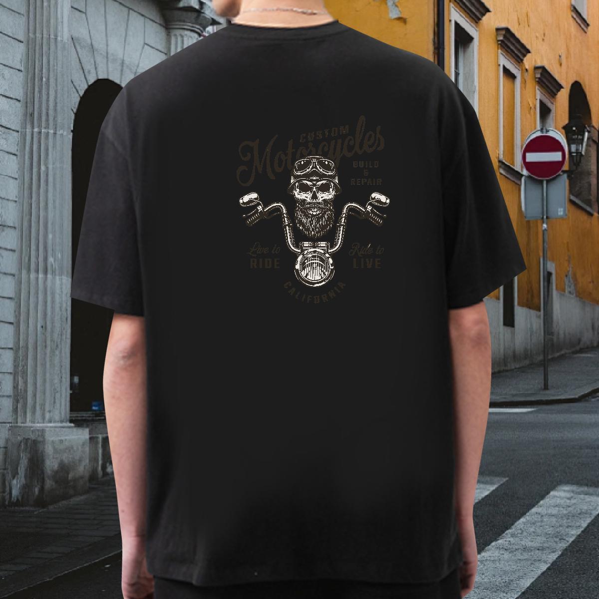Designer T Shirts Men skull Clothings 230g 100% Cotton Street Unisex Customized Print Breathable Crew Neck Men Tops Tees