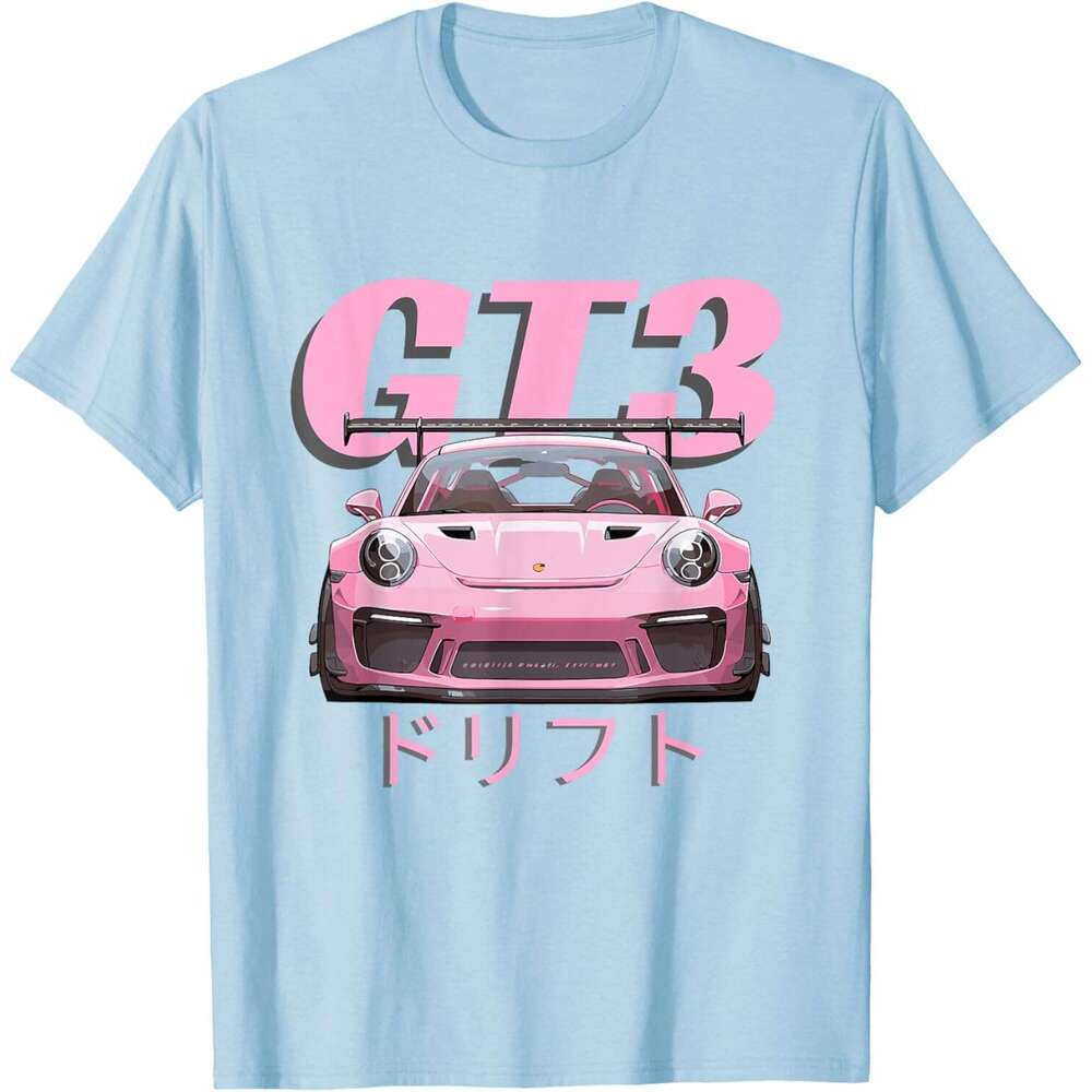 T shirt for Mens Jdm Motorsports Drift Pink GT3 RS Car Graphic Japan T-Shirt shirts tshirt graphic tee Casual tops summer clothes Short sleeve