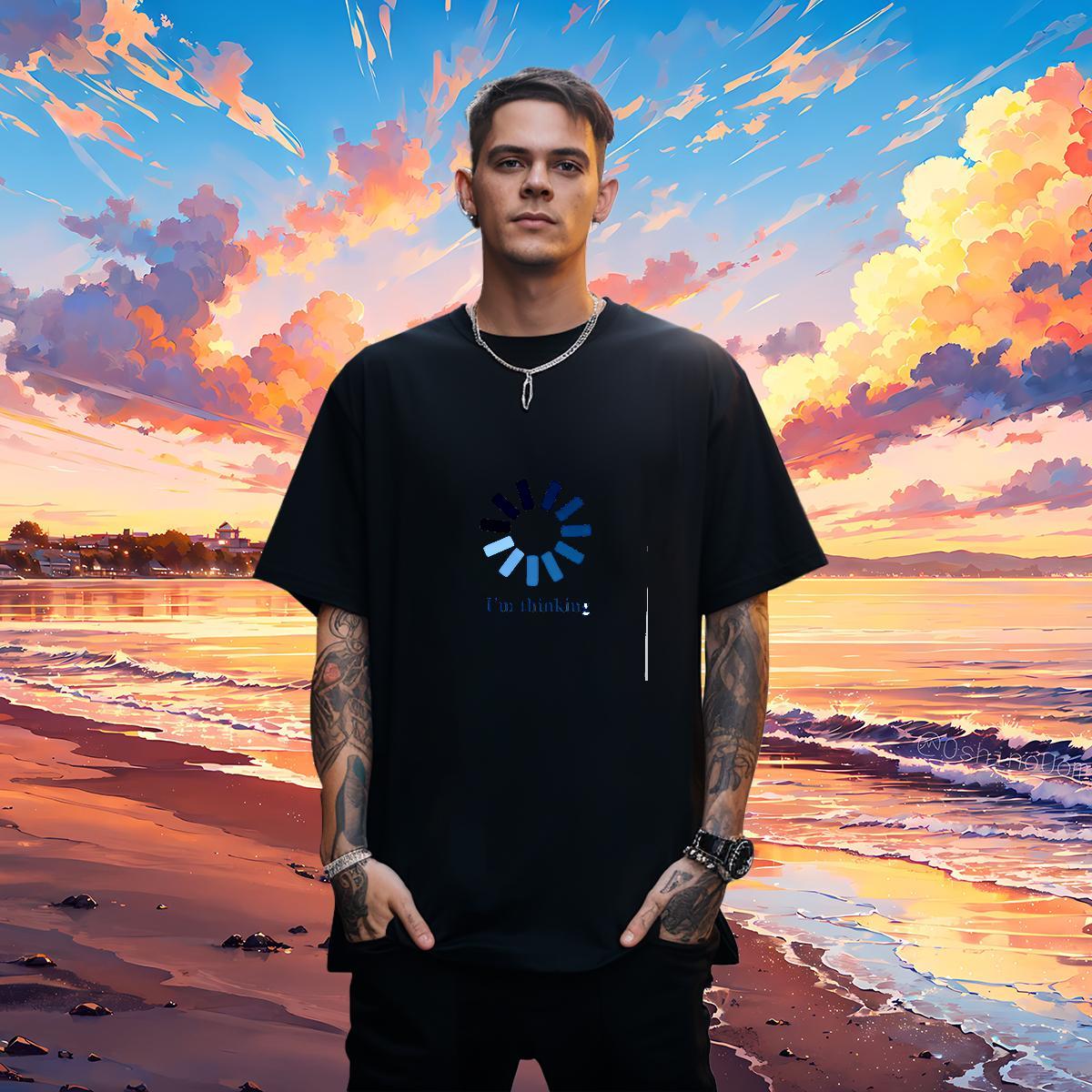 Stylist T-Shirts for Men letter Clothings 230g Cotton Spring Summer Cool Design Oversized 3XL 4XL Breathable Crew Neck Men Clothes T-Shirt