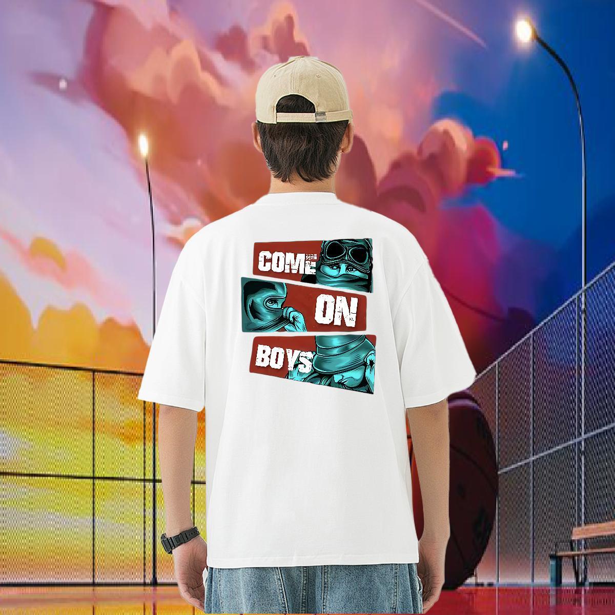 2024 DIY Men T Shirts letter Polos 100% Cotton 230g Spring Summer Designer White Plus Size Short Sleeve O-Neck Men Clothes T-Shirt