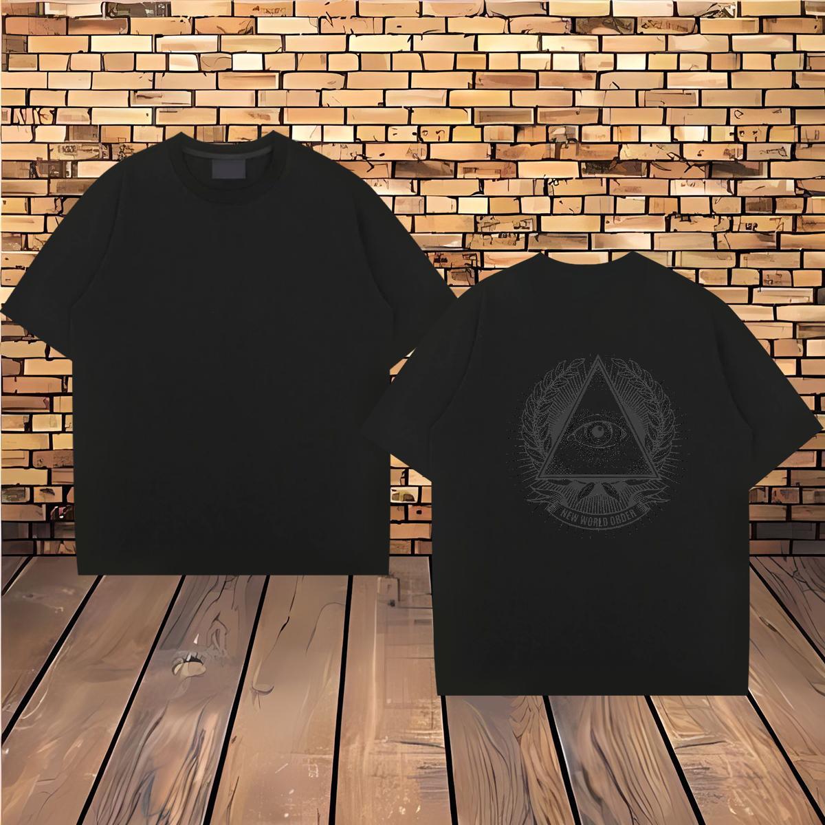 Wholesale T shirt eye of the devil Tshirts 230g Cotton Summer Casual Cool Custom Printing Breathable Short Sleeve Mens Tshirts