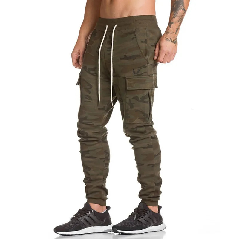Mens Gym Casual Jogger Cargo Pants Fitness Clothing Man Fashion Sports Loose Trouser Streetwear Bodybuilder Male Trend Pantalon 240806