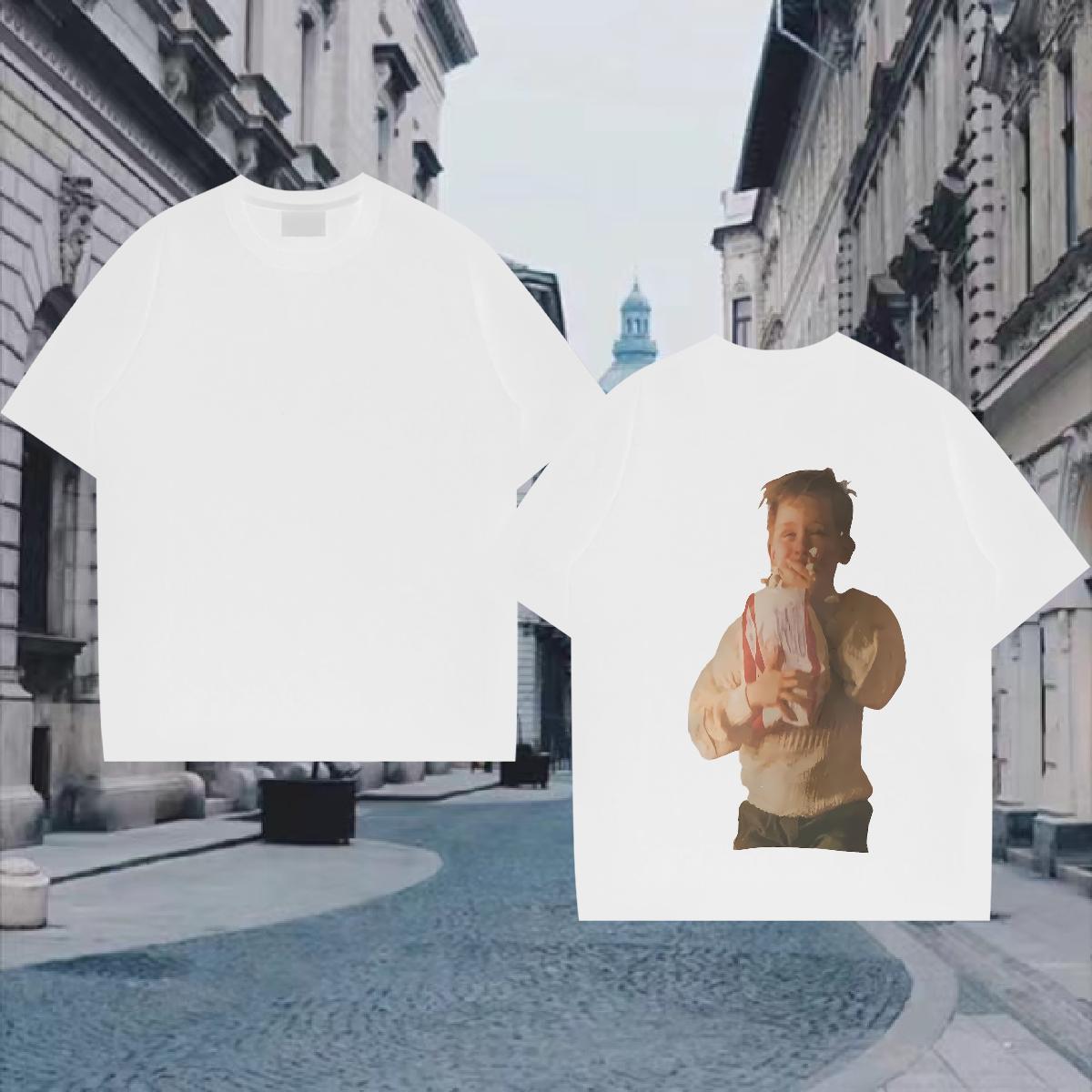 2024 Summer Men T Shirts portrait Tops Shirt 230g 100% Cotton Anime Printing Street Soft Oversized Breathable Short Sleeve Tshirt for Man Woman