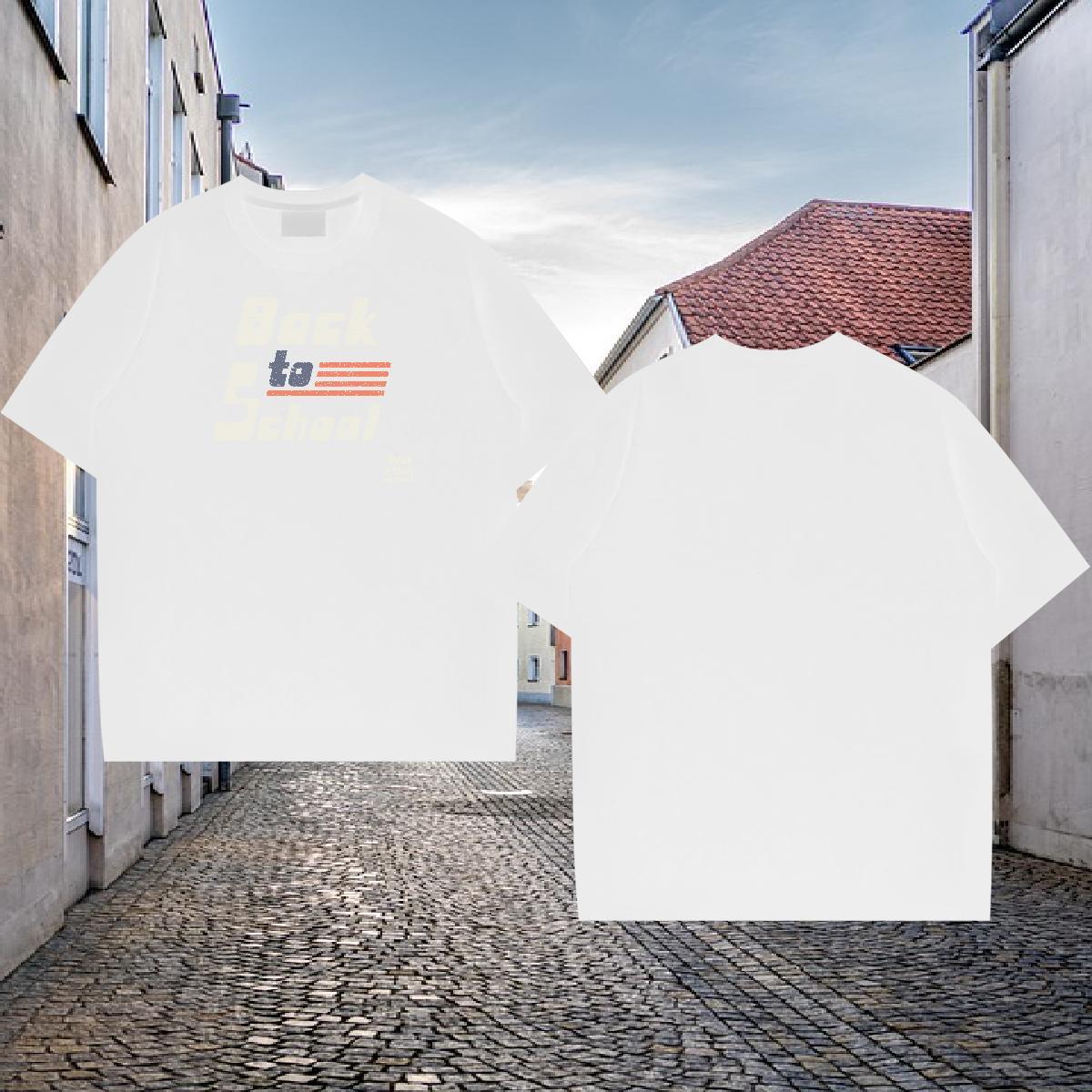 Stylist T shirt letter Tshirts 230g Cotton Spring Summer Cool Design Anime Print Round Neck Short Sleeve Couples T Shirts