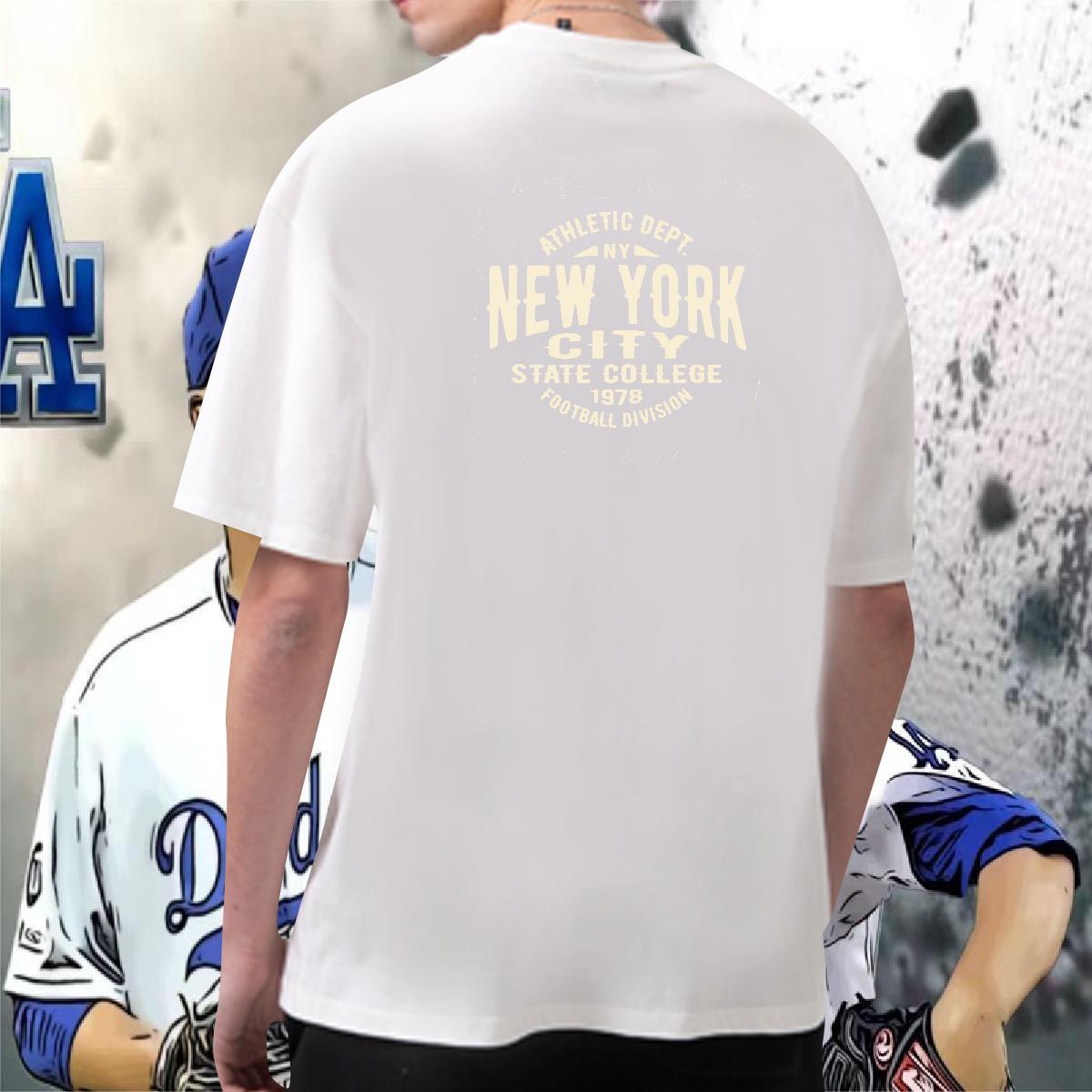 Wholesale T Shirts Men letter Tops Tees 100% Cotton 230g Daily Outfit Cool Cartoon Printing L-4XL Pure Cotton Tshirts