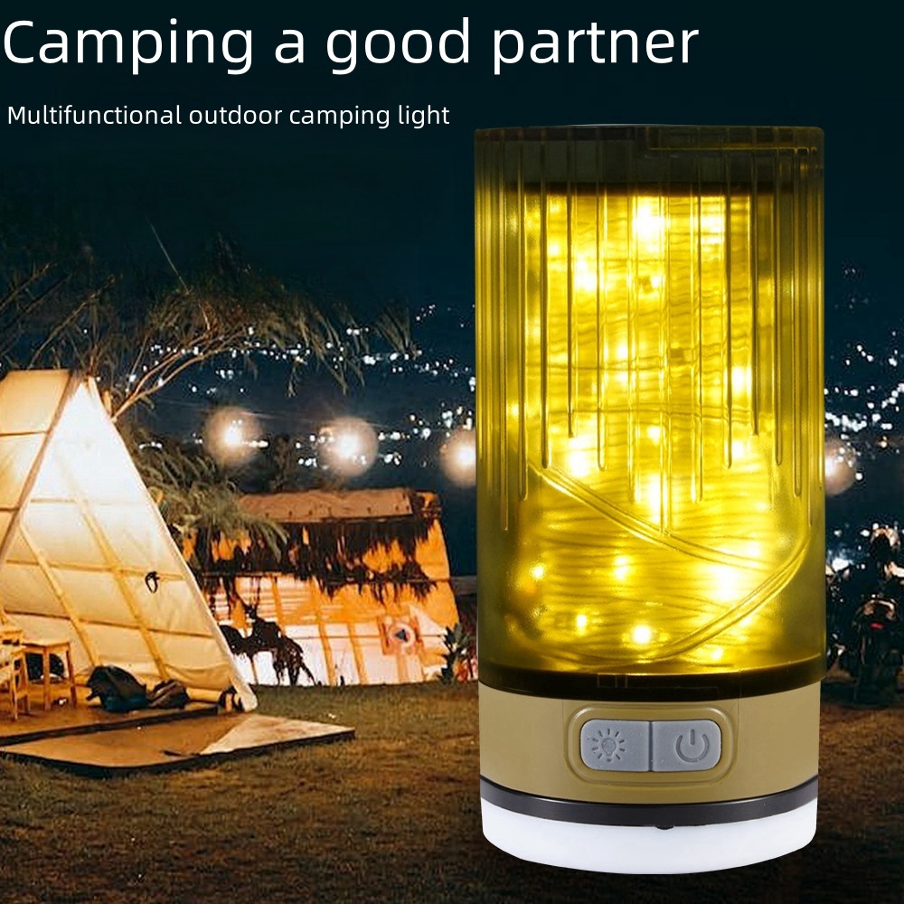 Retractable Outdoor Camping Light Set - Includes 10M Light String with Multiple Functions, USB Charged, Ideal for Campsite Tents & Emergency Use