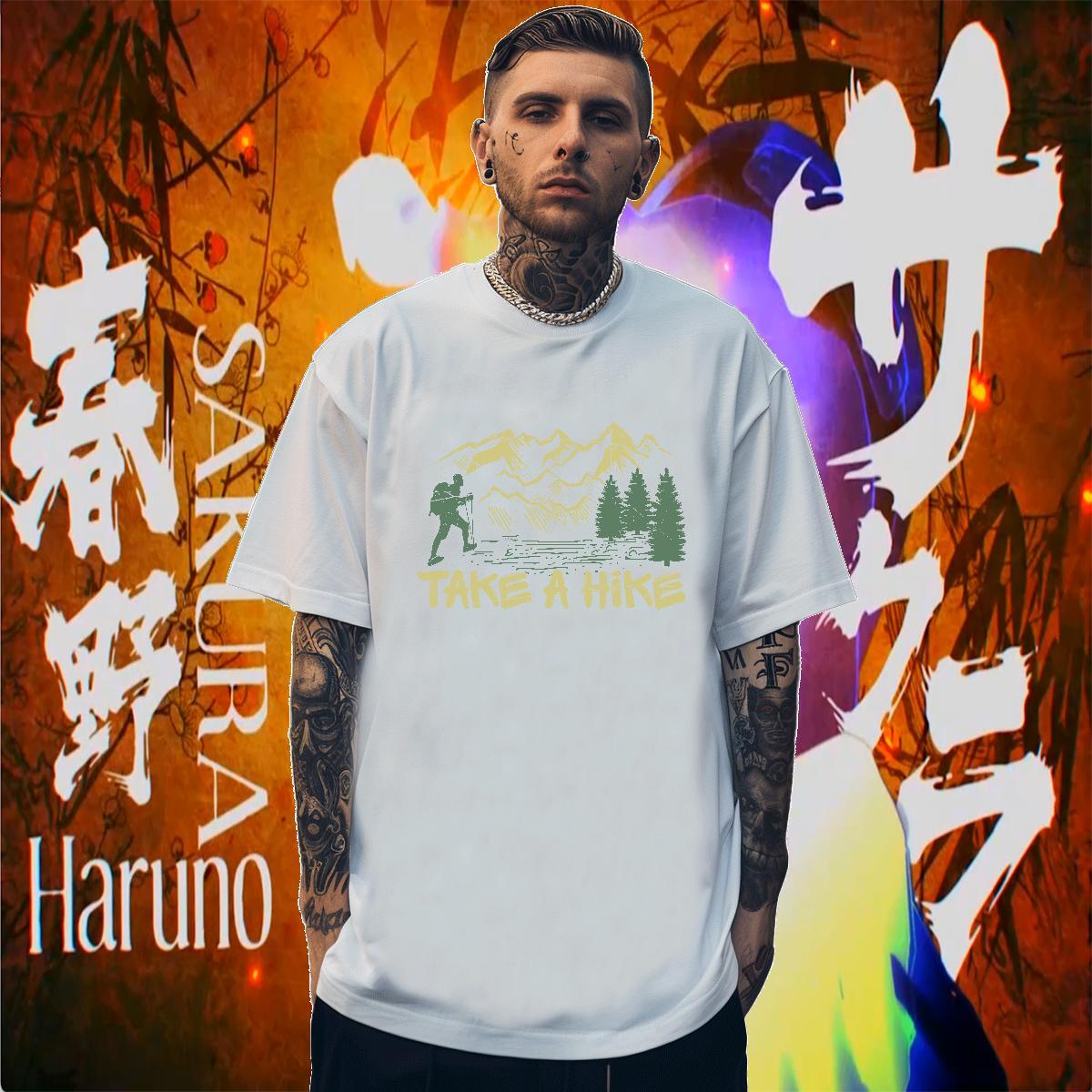 2024 DIY T Shirts Men mountains Top Tees 230g 100% Cotton High Street Hip Hop High Quality Customized Short Sleeve O-Neck Men Tees