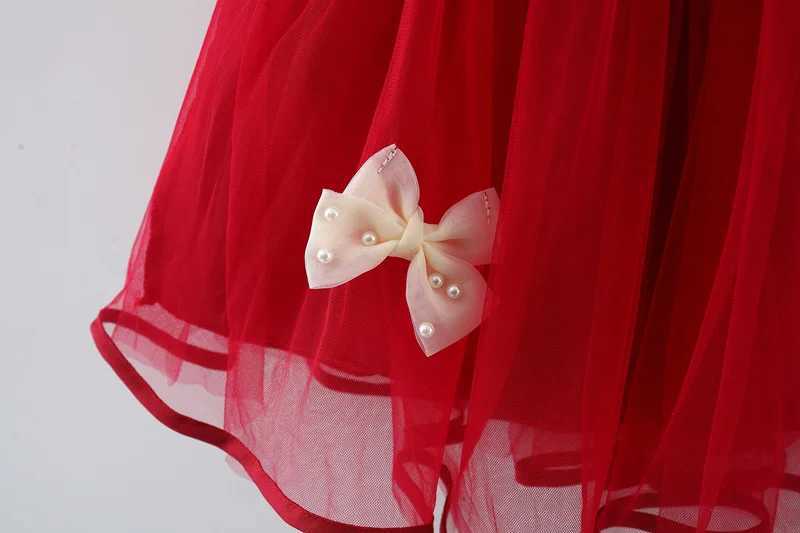 6M-3T Girl Princess Dress Summer Girl Dress Childrens Dress Preschool Girl Dress Red Adoption DressW240720