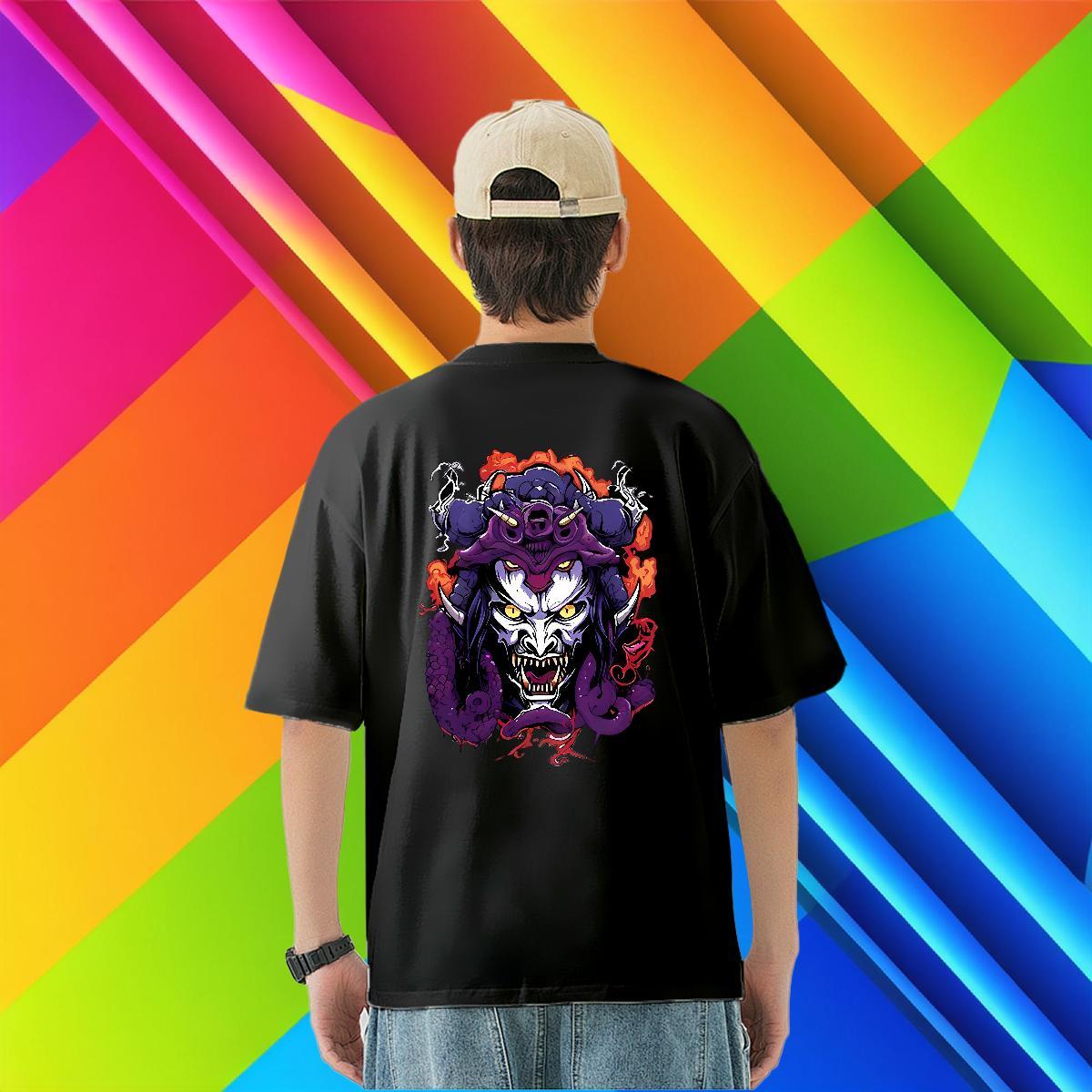 2024 New Men T Shirts Terror, Purple Dragon,Flame Tees 100% Cotton 230g Summer Casual TOP Quality Custom Big Size Breathable Short Sleeve Men Tops Tee