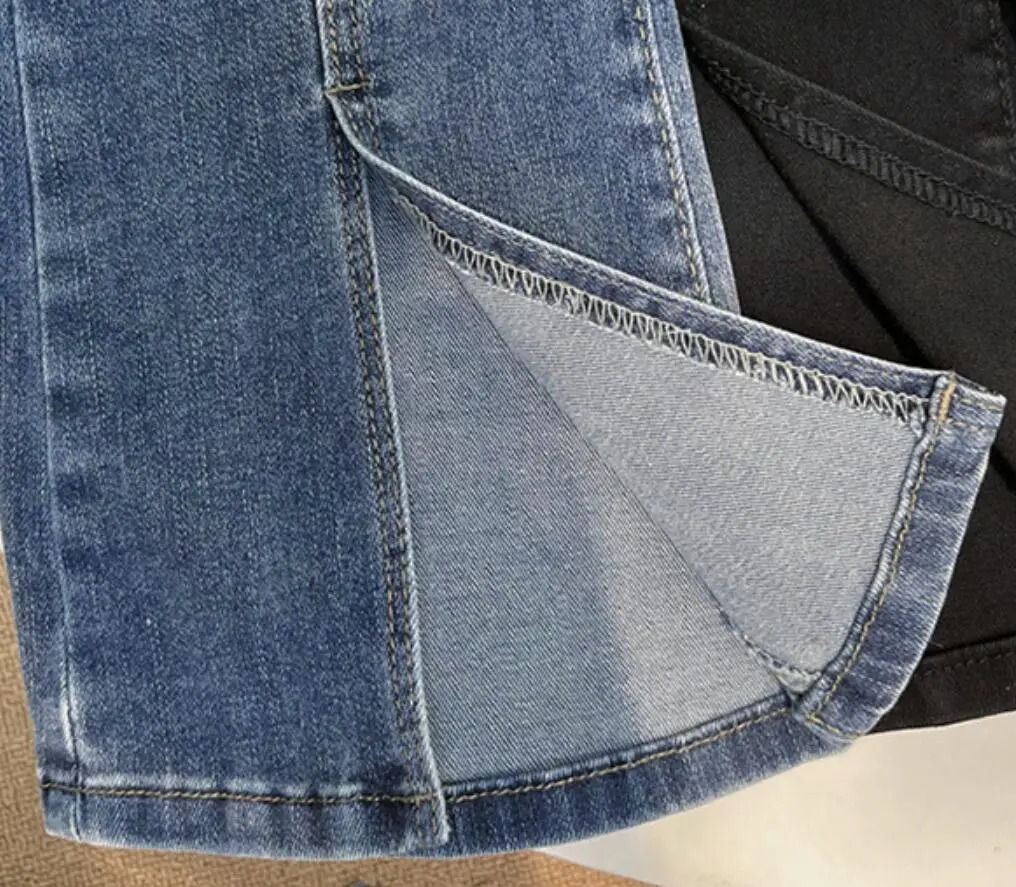 High Wais Skinny Split Jeans Women Bell Bottom Denim Pants Streetwear Womens Jeans spring female y2k stretch Denim Pants 240807