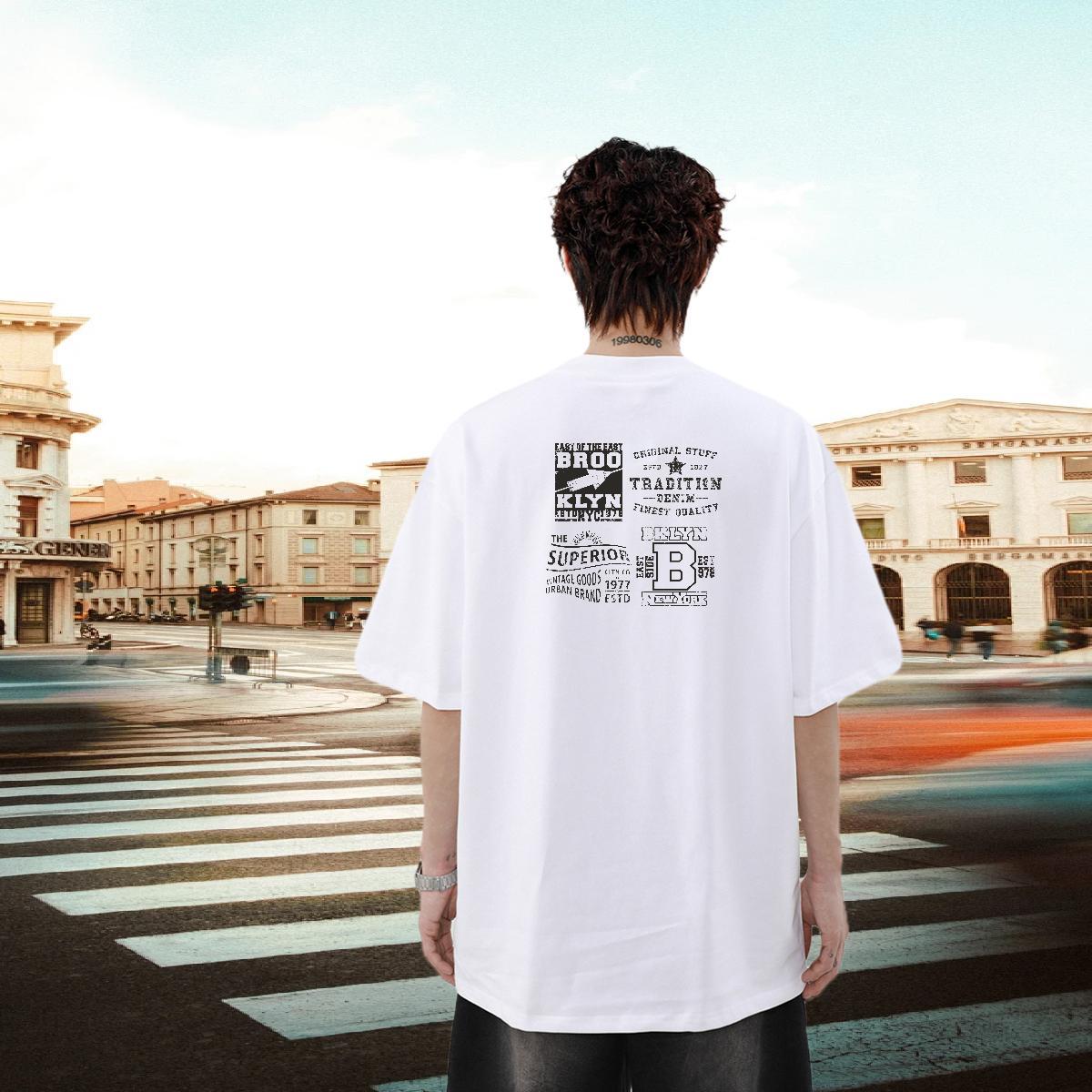 Designer Fashion Men T Shirts letter Clothings 230g Pure Cotton Daily Outfit Unisex Customized Print Round Neck Short Sleeve Men Tshirts