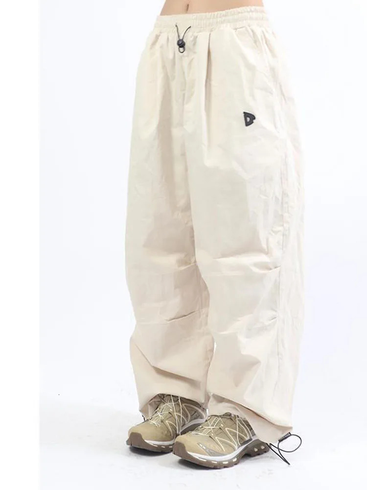 HOUZHOU Oversized Cargo Parachute Pants Women Japanese Style Gorpcore Wide Leg Joggers Hippie Baggy Vintage Sweatpants Trousers 240807