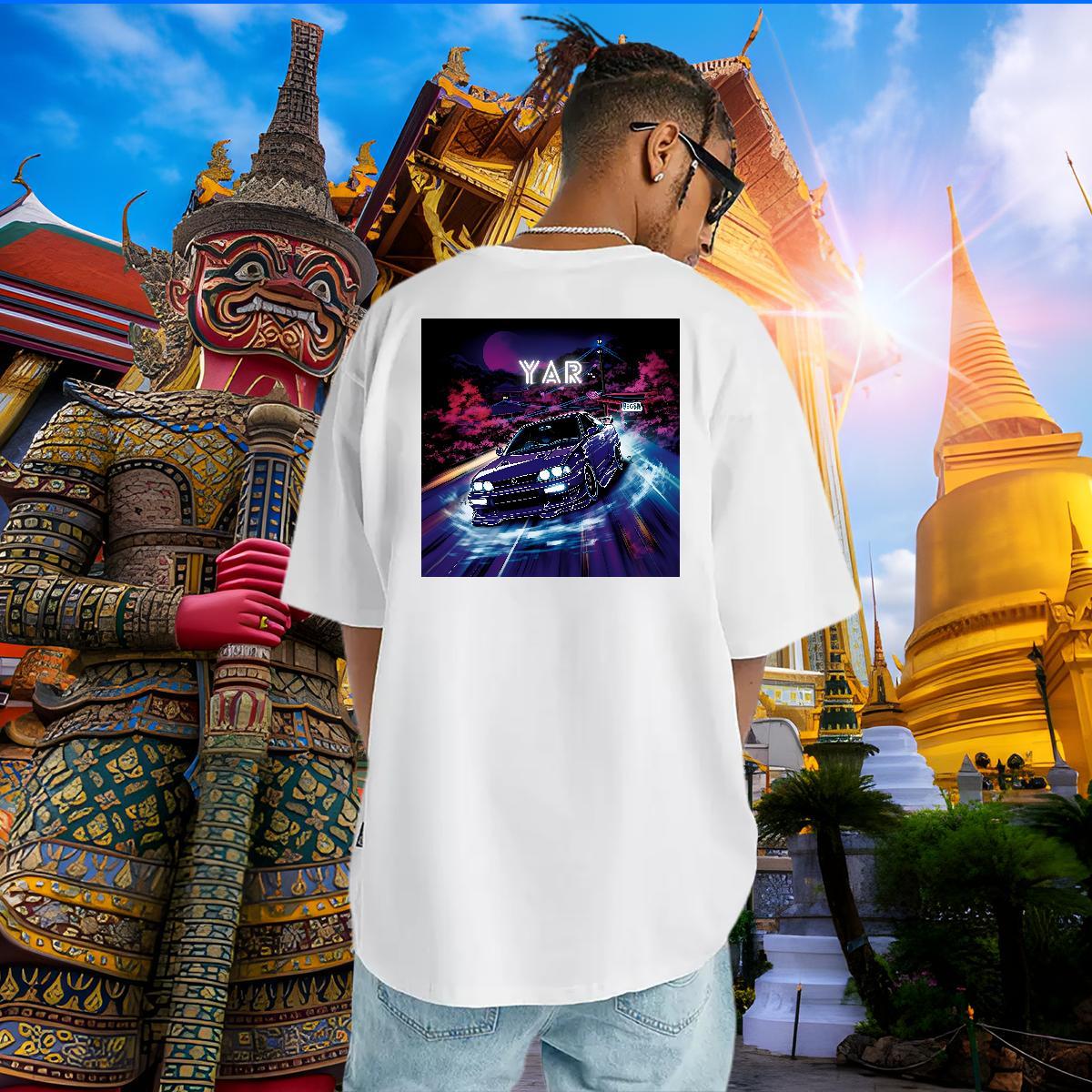 New Arrival T-Shirts for Men car Tshirts 100% Cotton 230g Summer Casual High Quality DIY Printed Breathable Short Sleeve Men Tshirts